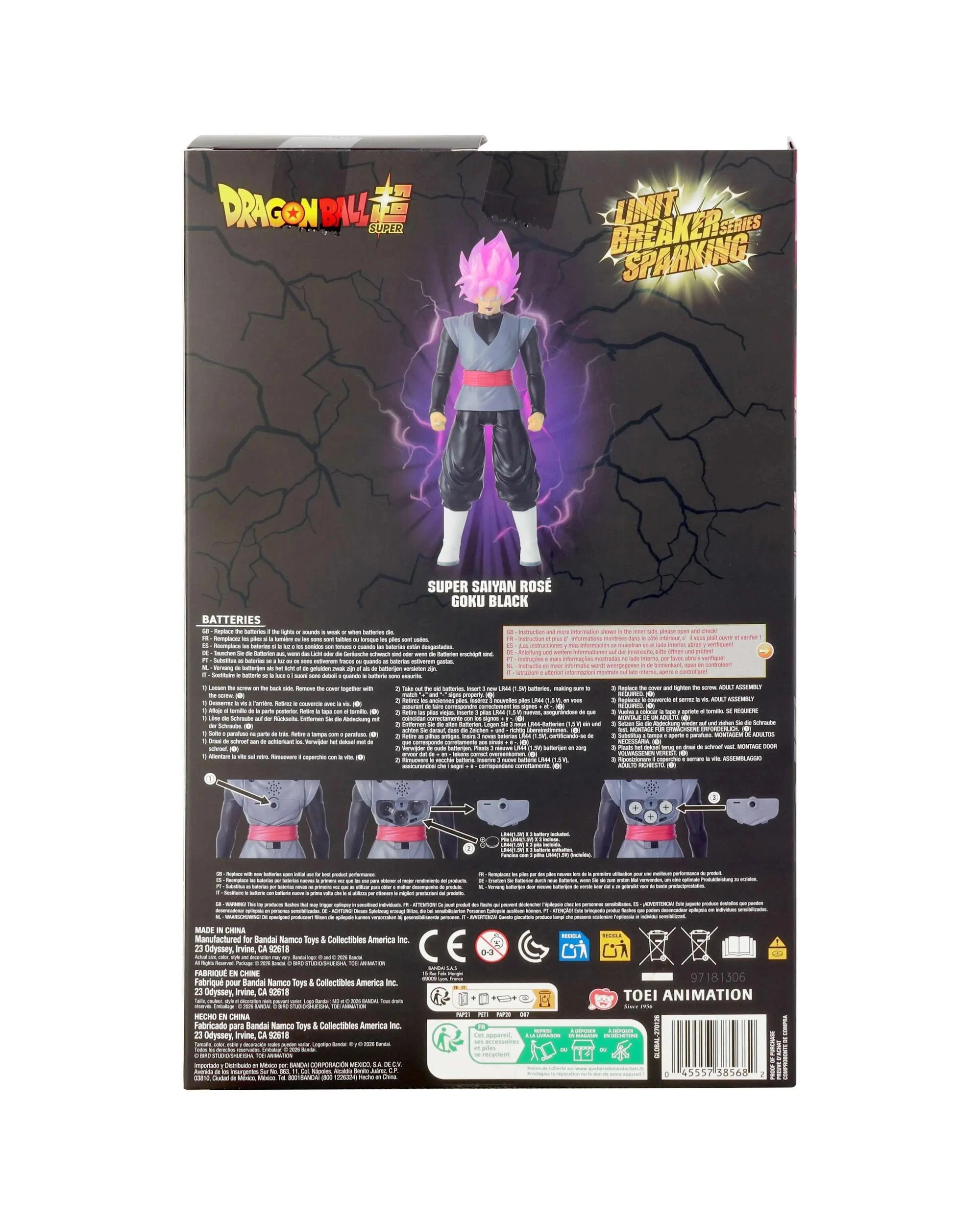 7 Dragon Ball Super Limit Breaker Sparking Series Super Saiyan Rose Goku Black Figure, 7 of 7