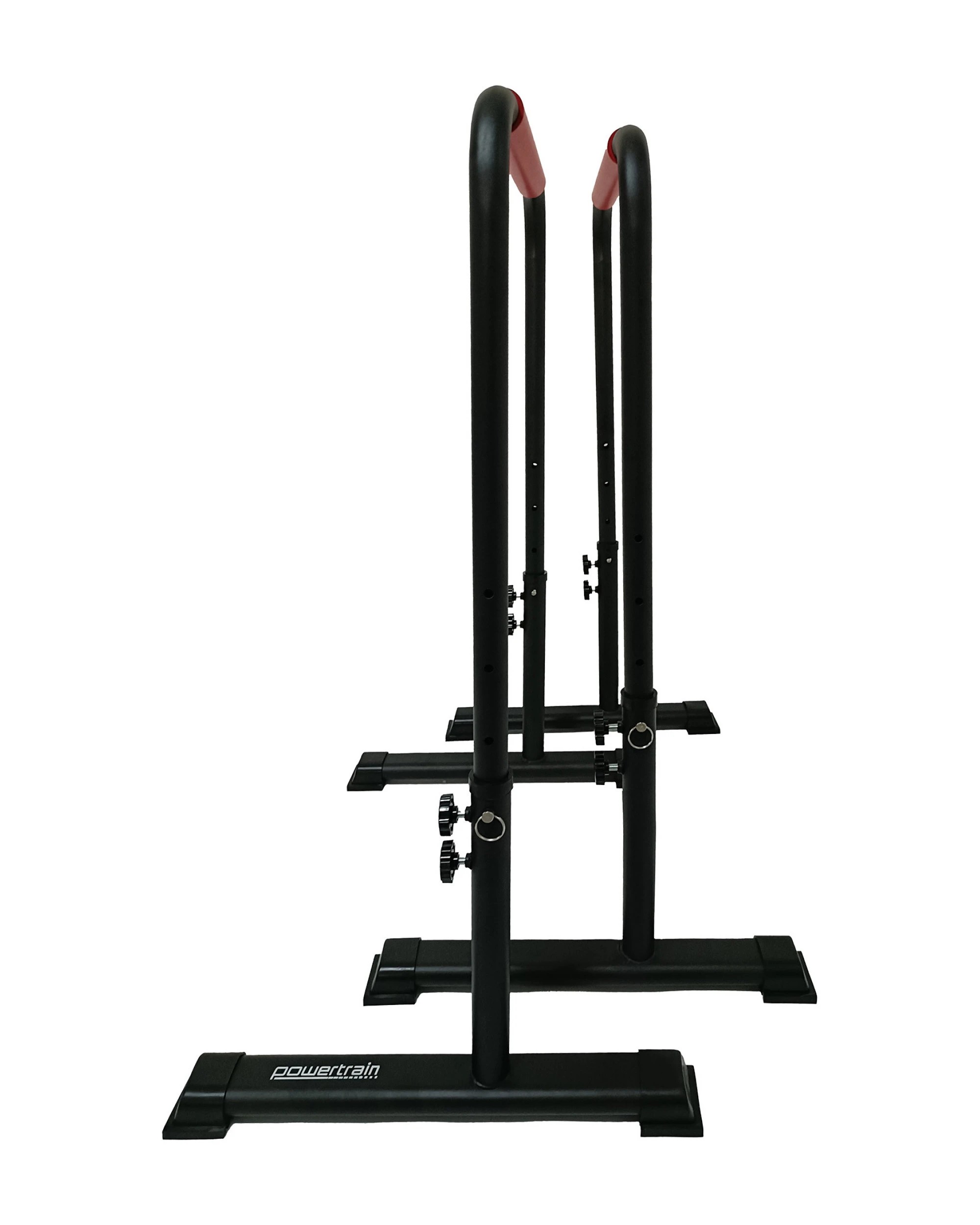 8 Powertrain Height-Adjustable Dip Bars Pair Load Capacity 200kg Separated Type - Black, 8 of 8