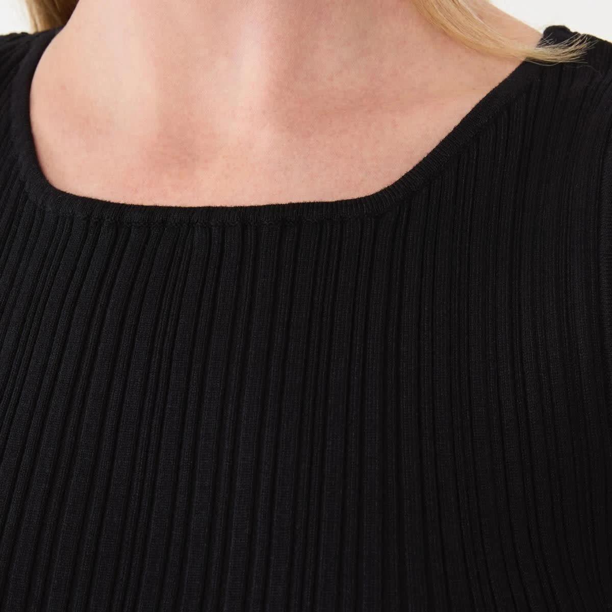 5 Sleeveless Variegated Rib Tank BLACK, 5 of 6