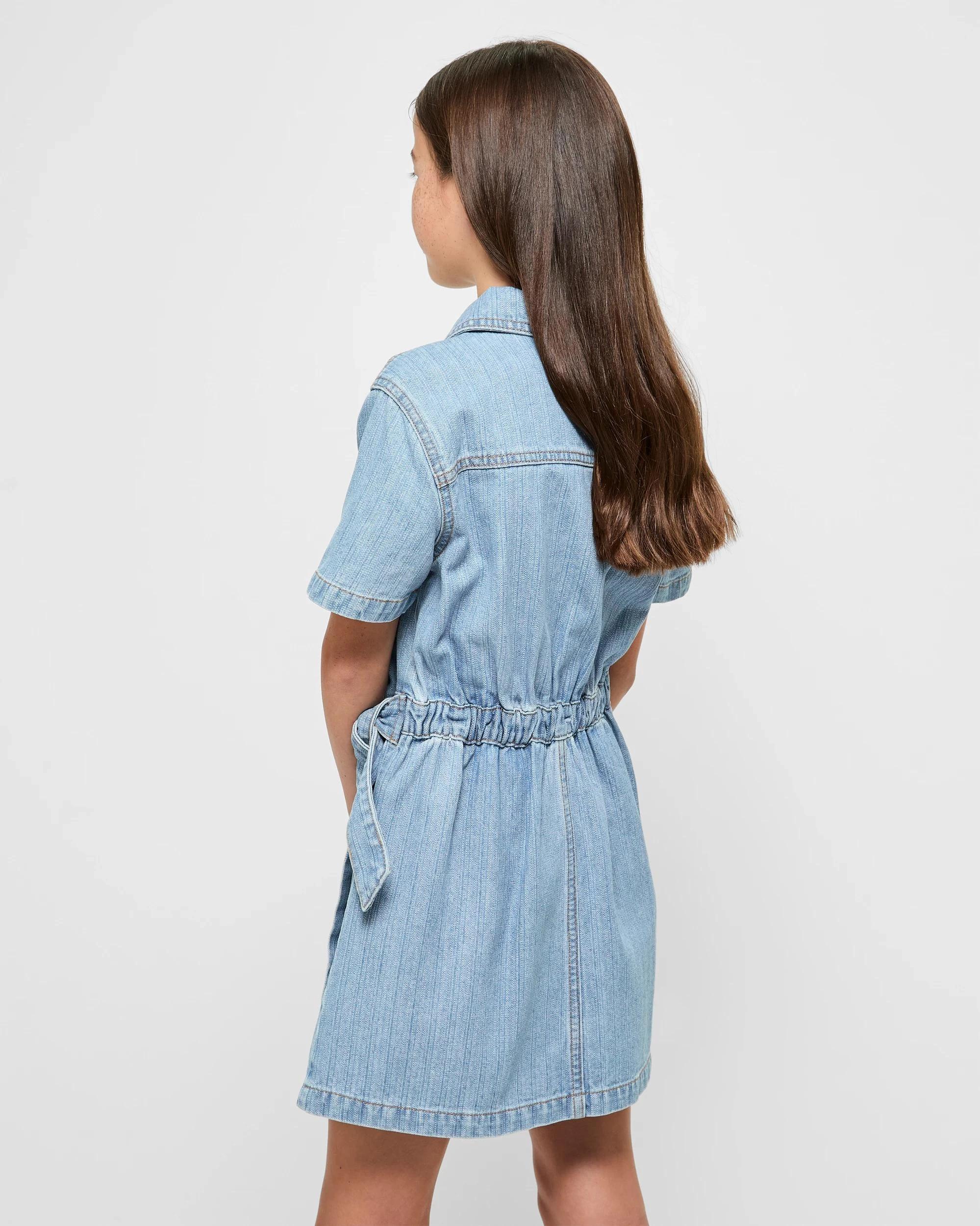 3 Target Denim Textured Denim Dress BLUE, 3 of 5
