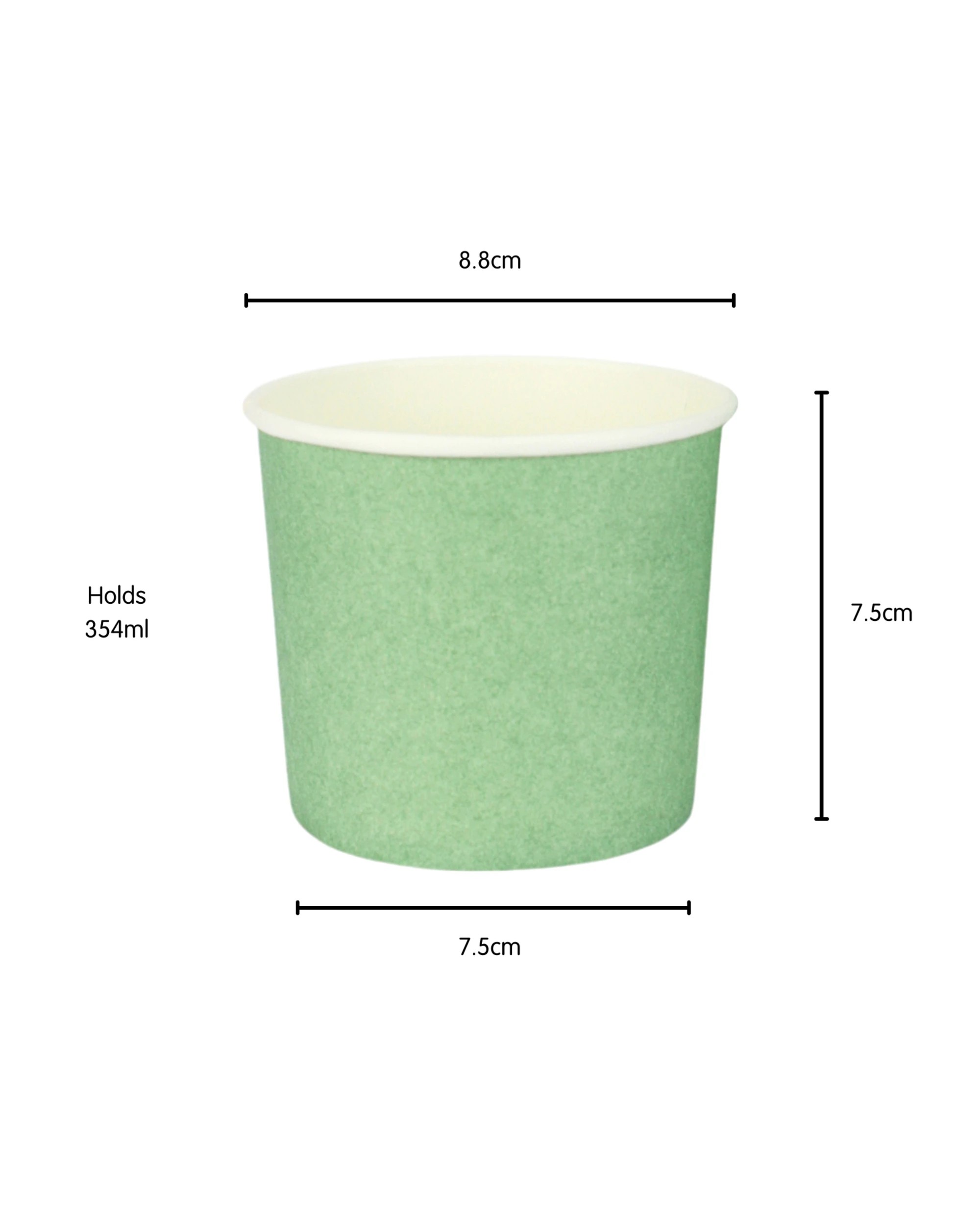 2 Party Maker Sage Ice Cream Cups 354ml Pack of 24 - Green, 2 of 3
