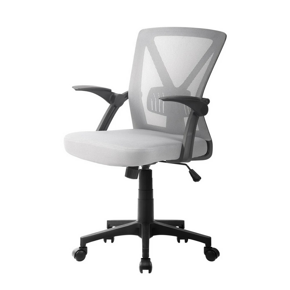 1 Artiss Mesh Office Chair Mid Back - Grey, 1 of 5