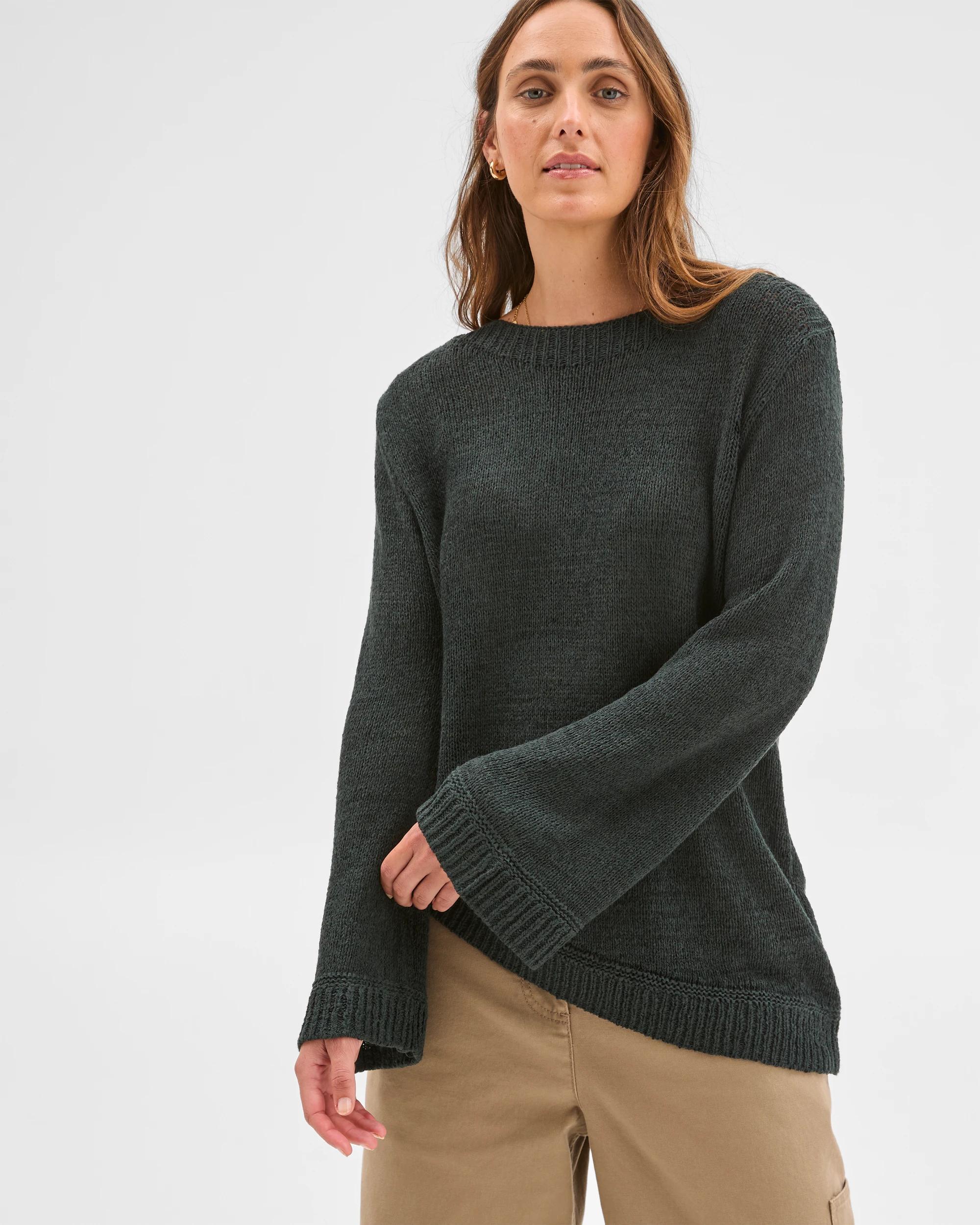 2 Target Woman Long Sleeve Asymmetric Jumper MIDNIGHT JADE, 2 of 5