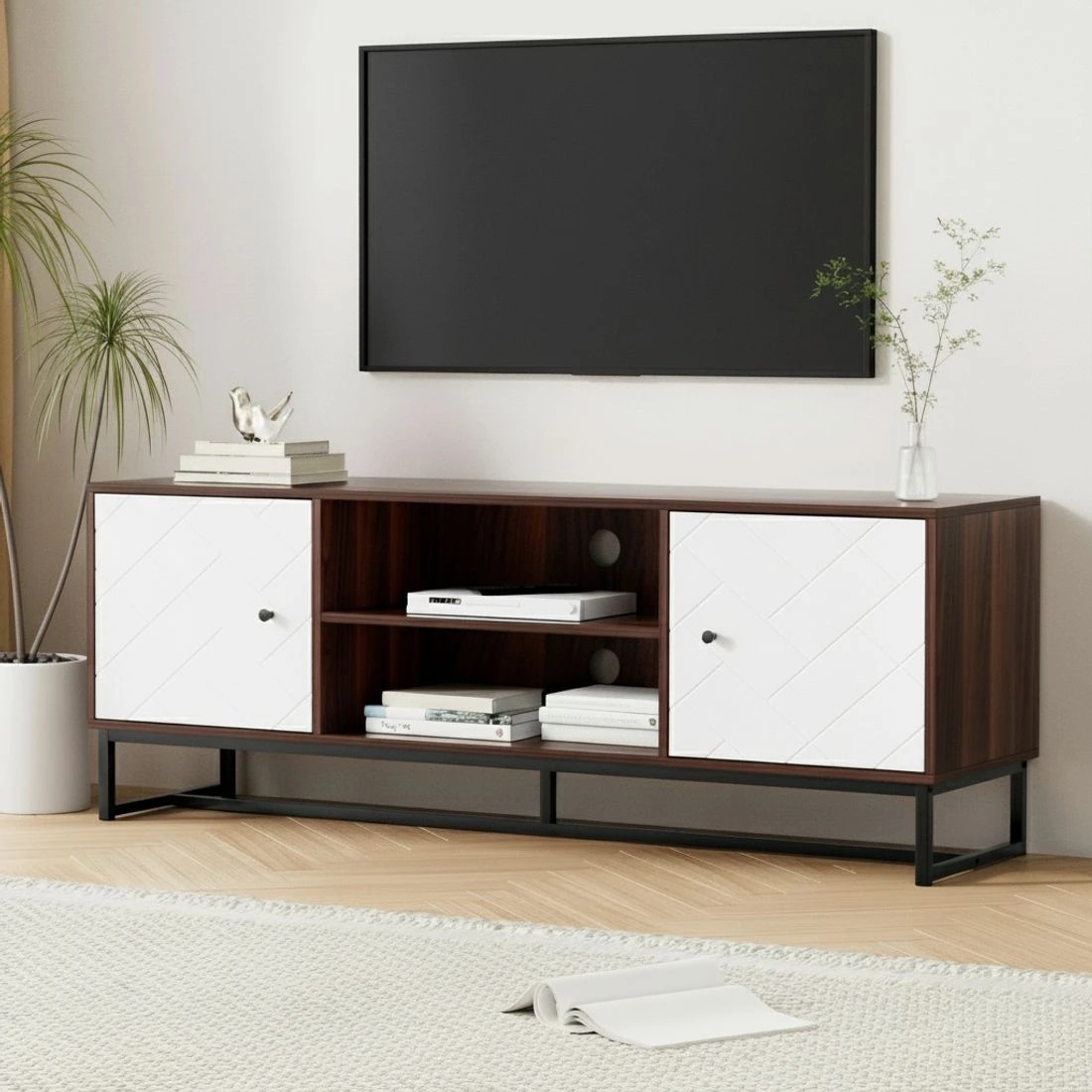 10 Artiss TV Unit 150cm Storage Shelves - Multi, 10 of 10