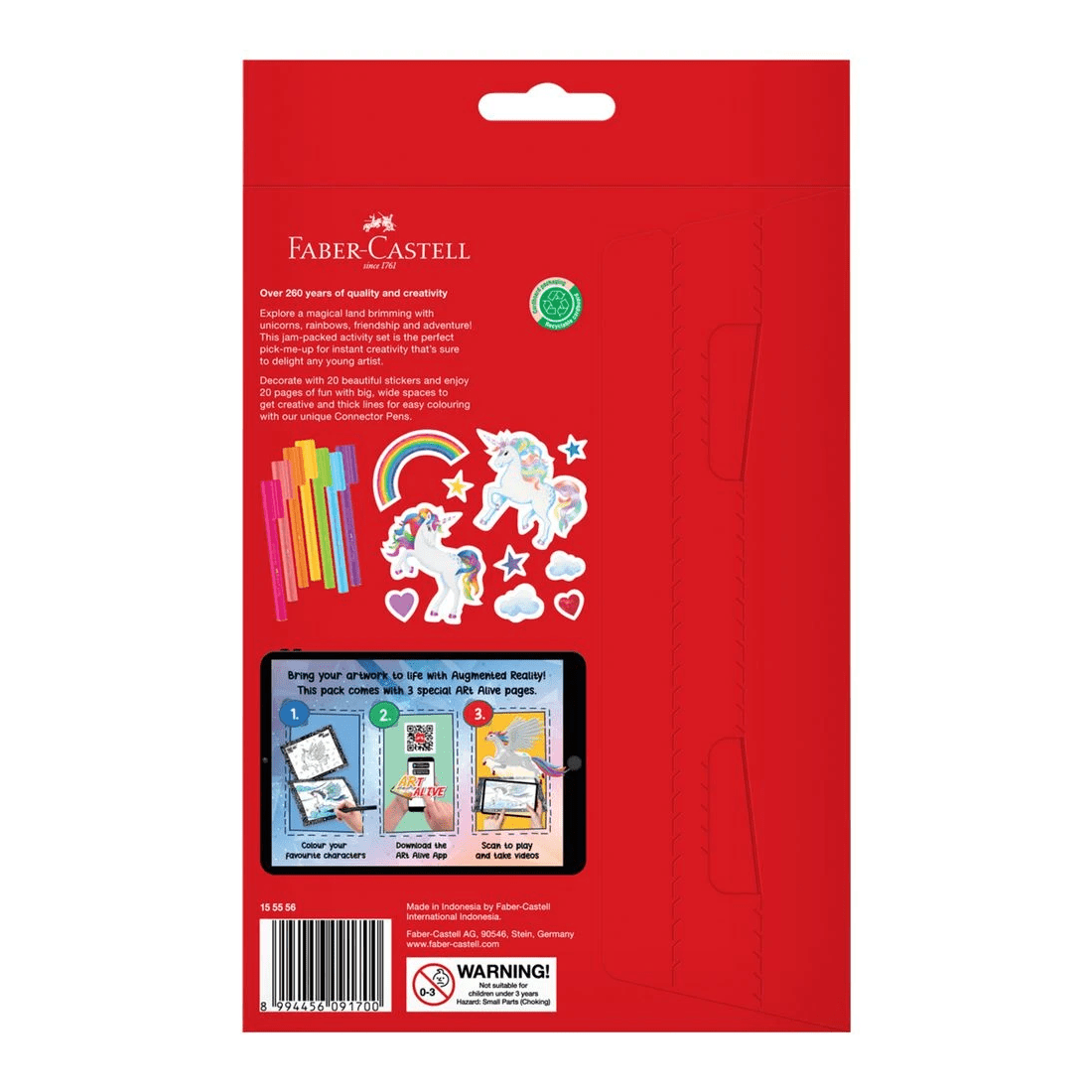 4 Faber-Castell Connecter Pen Colouring Set A5 Unicorns, 4 of 4