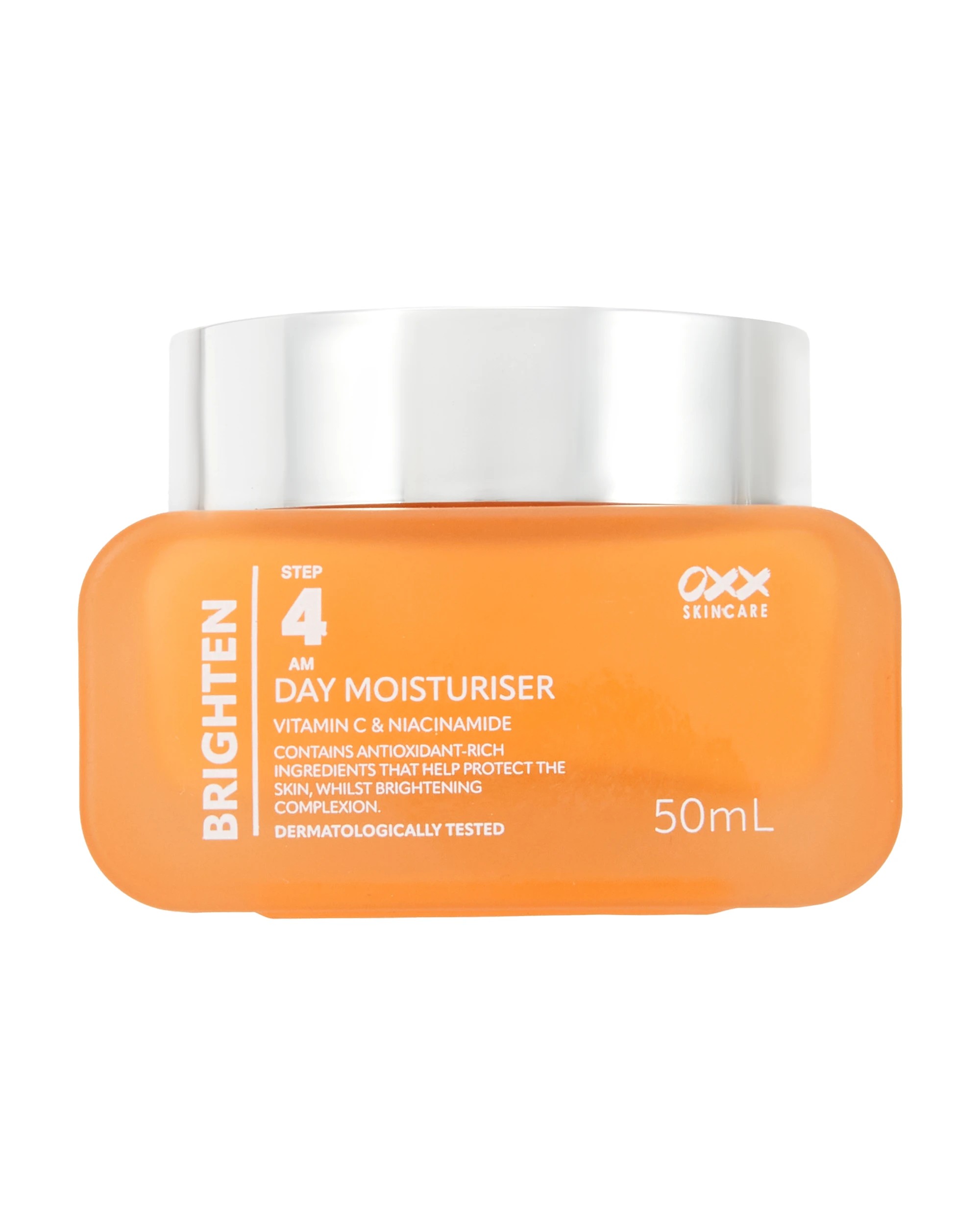 1 OXX Skincare Brighten Step 4 AM Day Moisturiser 50ml - Vitamin C and Niacinamide, 1 of 3