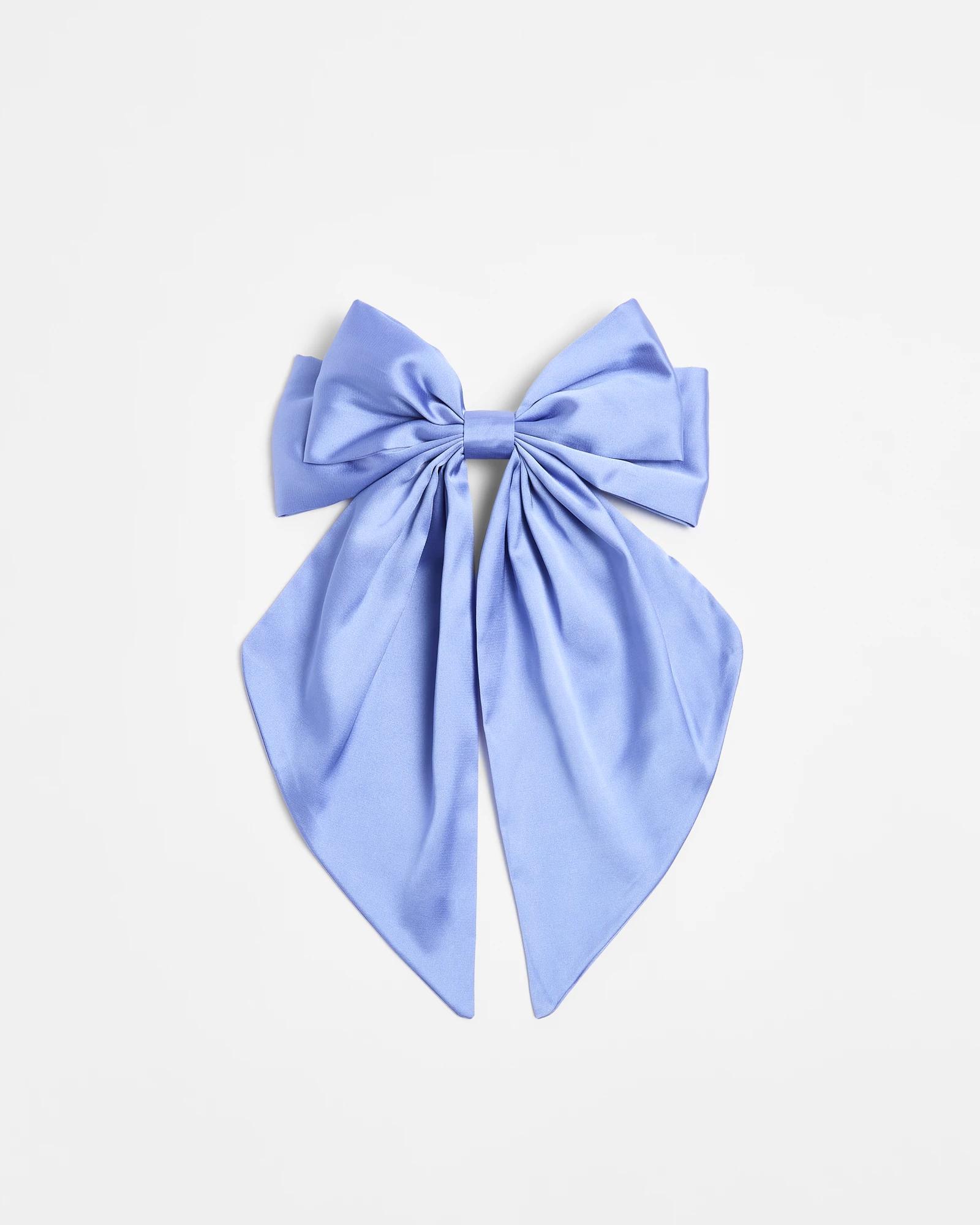1 Target Large Satin Hair Bow BLUE, 1 of 2
