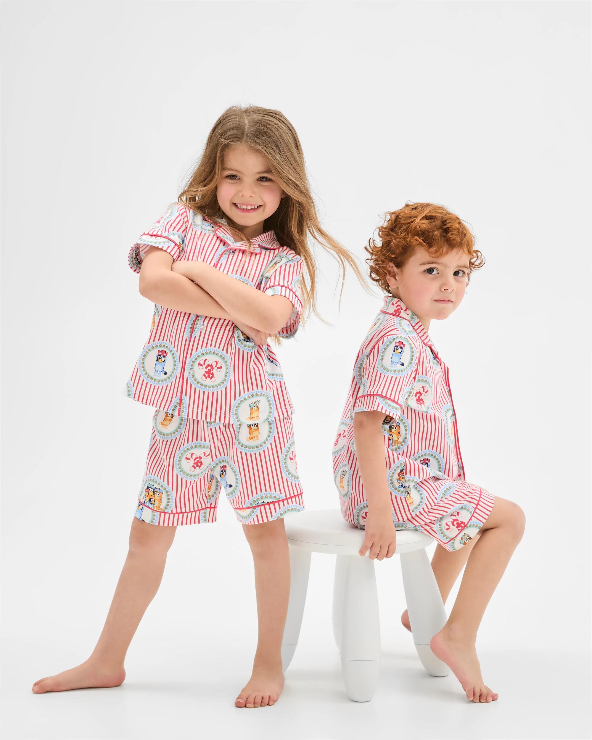 1 Family Matching Christmas Bluey Younger Kids Australian Cotton Pyjama Set BLUEY, 1 of 9