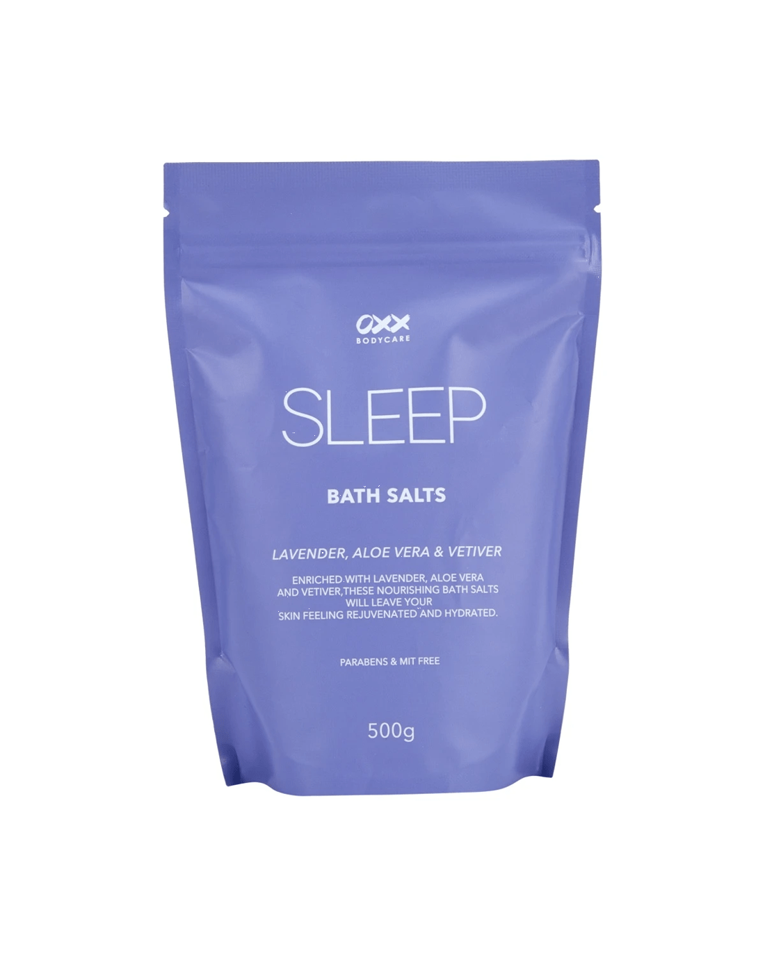 1 OXX Bodycare Sleep Bath Salts 500g - Aloe Vera, Lavender and Vetiver, 1 of 4
