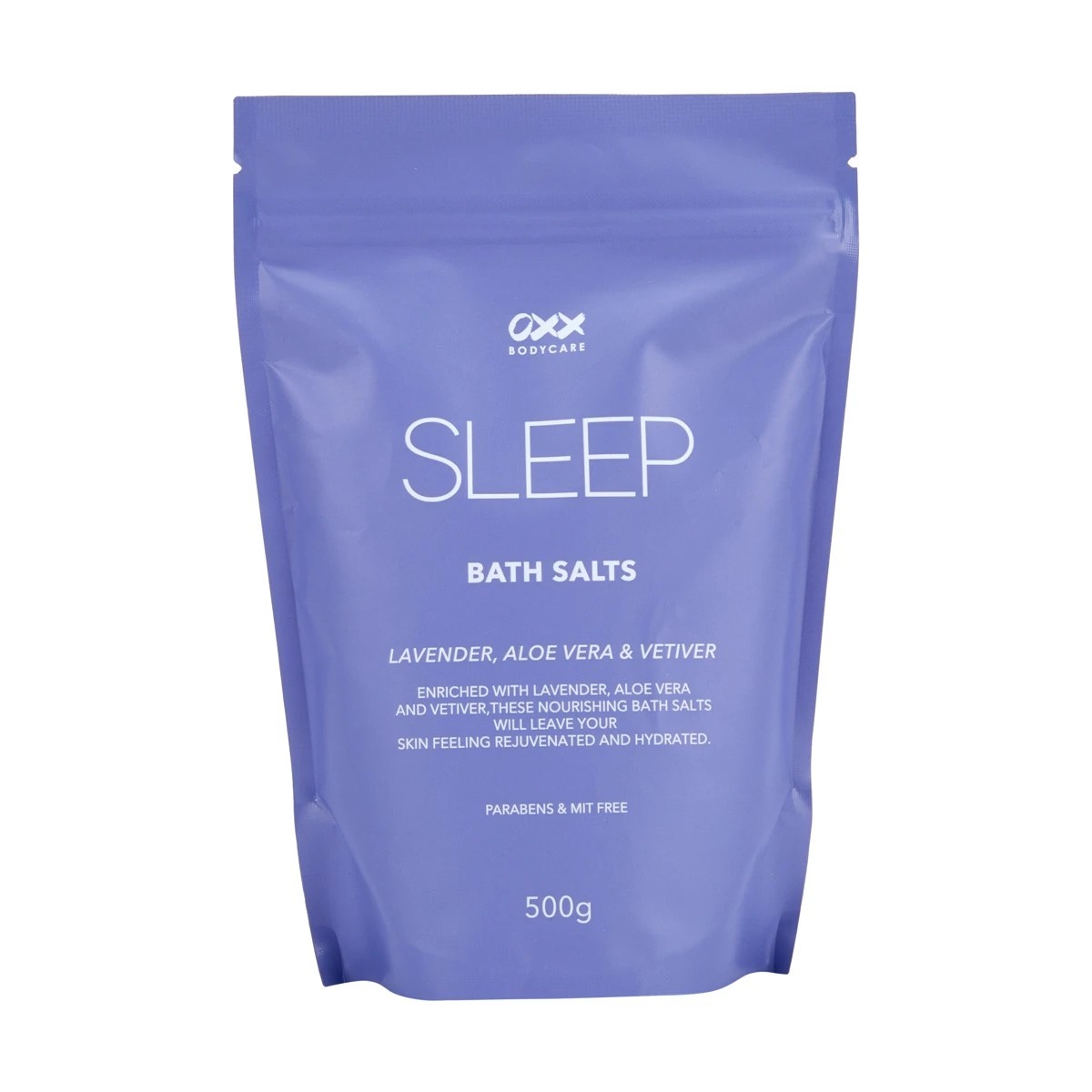1 OXX Bodycare Sleep Bath Salts 500g - Aloe Vera, Lavender and Vetiver, 1 of 4