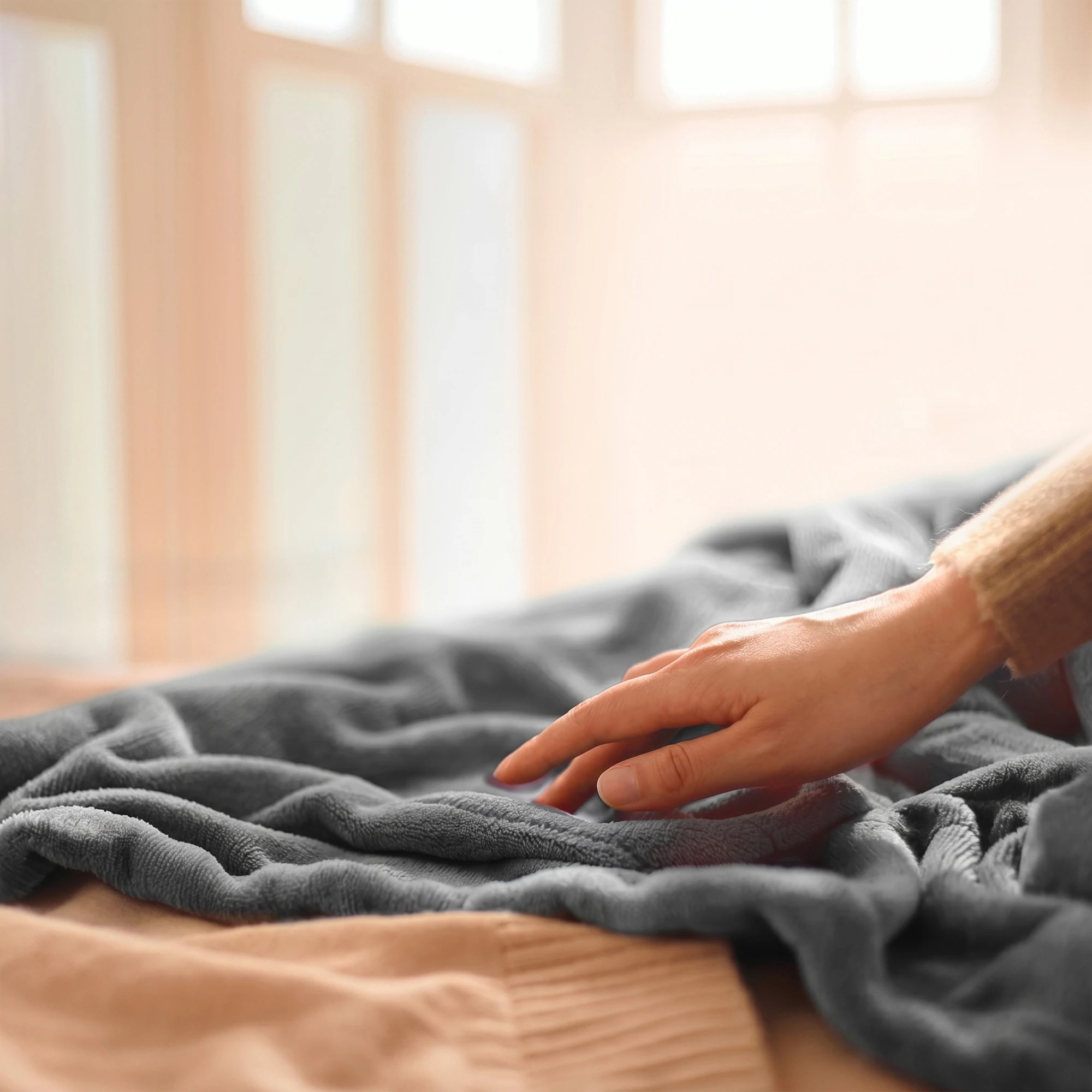 7 Giselle Bedding Electric Throw Rug Heated Blanket Fleece - Silver, 7 of 10