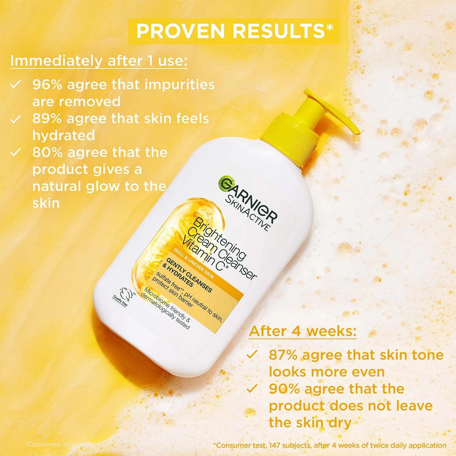 3 Garnier SkinActive Brightening Cream Cleanser 250ml - Vitamin C, 3 of 10