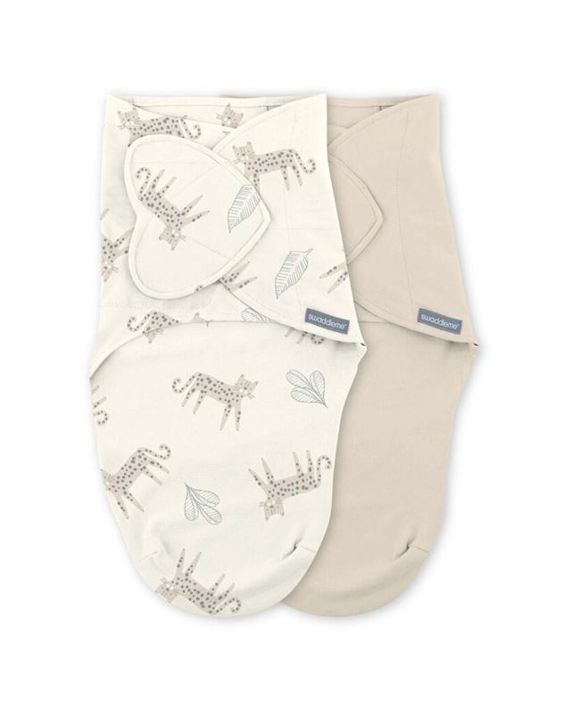 Ingenuity SwaddleMe Monogram Collection Baby Swaddle 2PK 0-3 Months Cotton - B