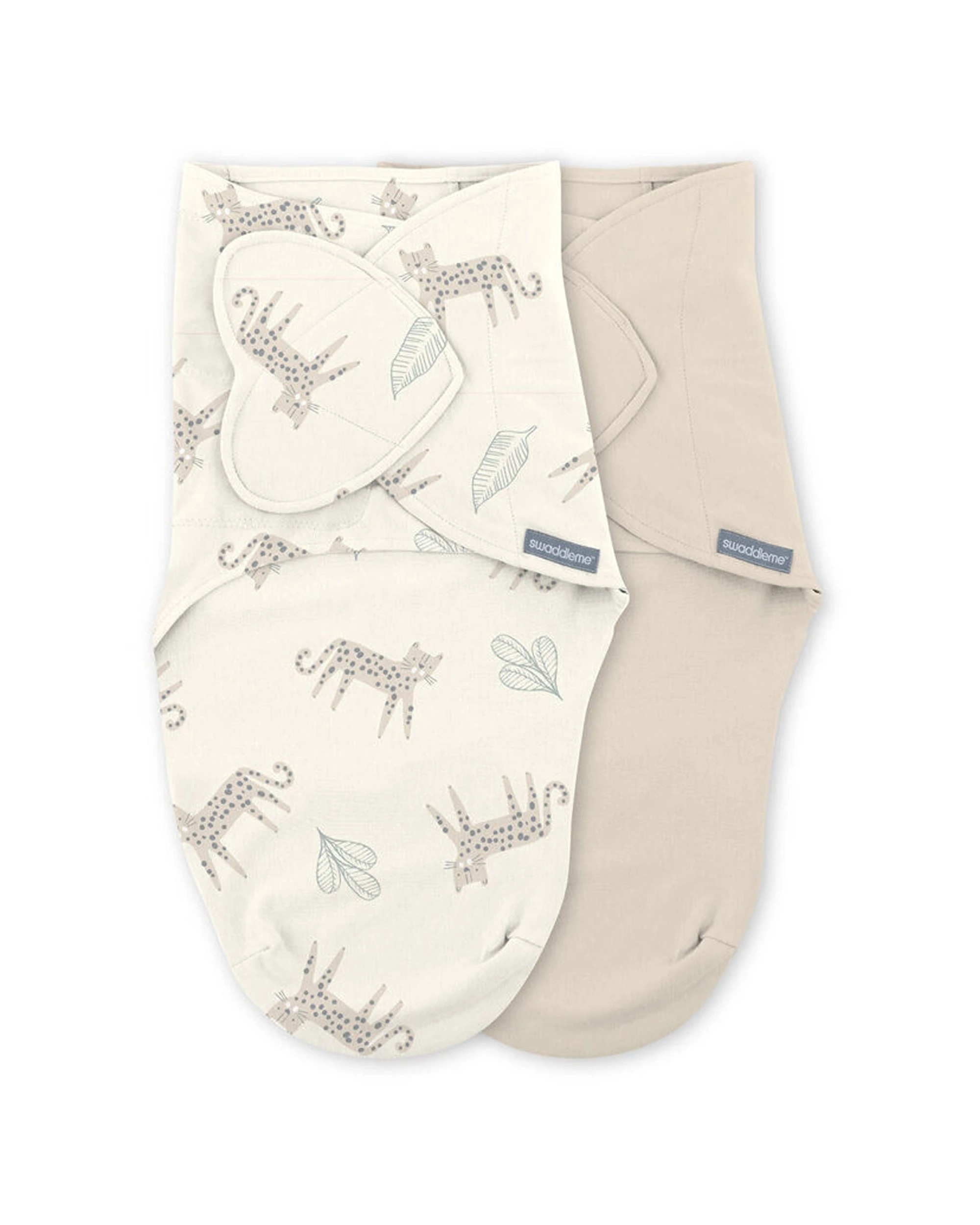 1 Ingenuity SwaddleMe Monogram Collection Baby Swaddle 2PK 0-3 Months Cotton - Beige, 1 of 4