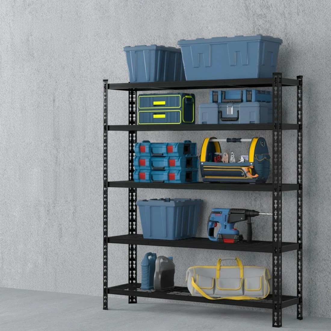 4 5 x 1.8M Giantz Garage Shelving Warehouse Rack - Black, 4 of 6