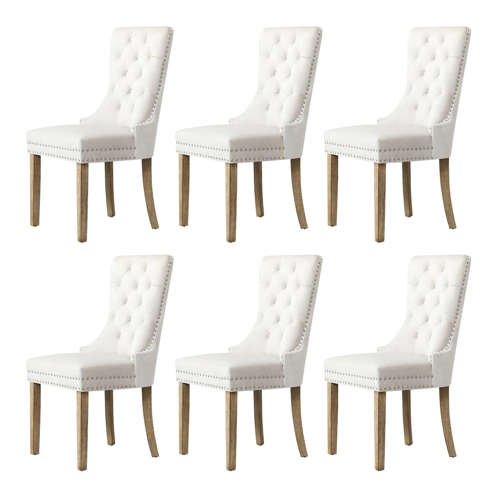 8 Oikiture 160cm Extendable Dining Table With 6pcs Dining Chairs Velvet
 - Multi, 8 of 8