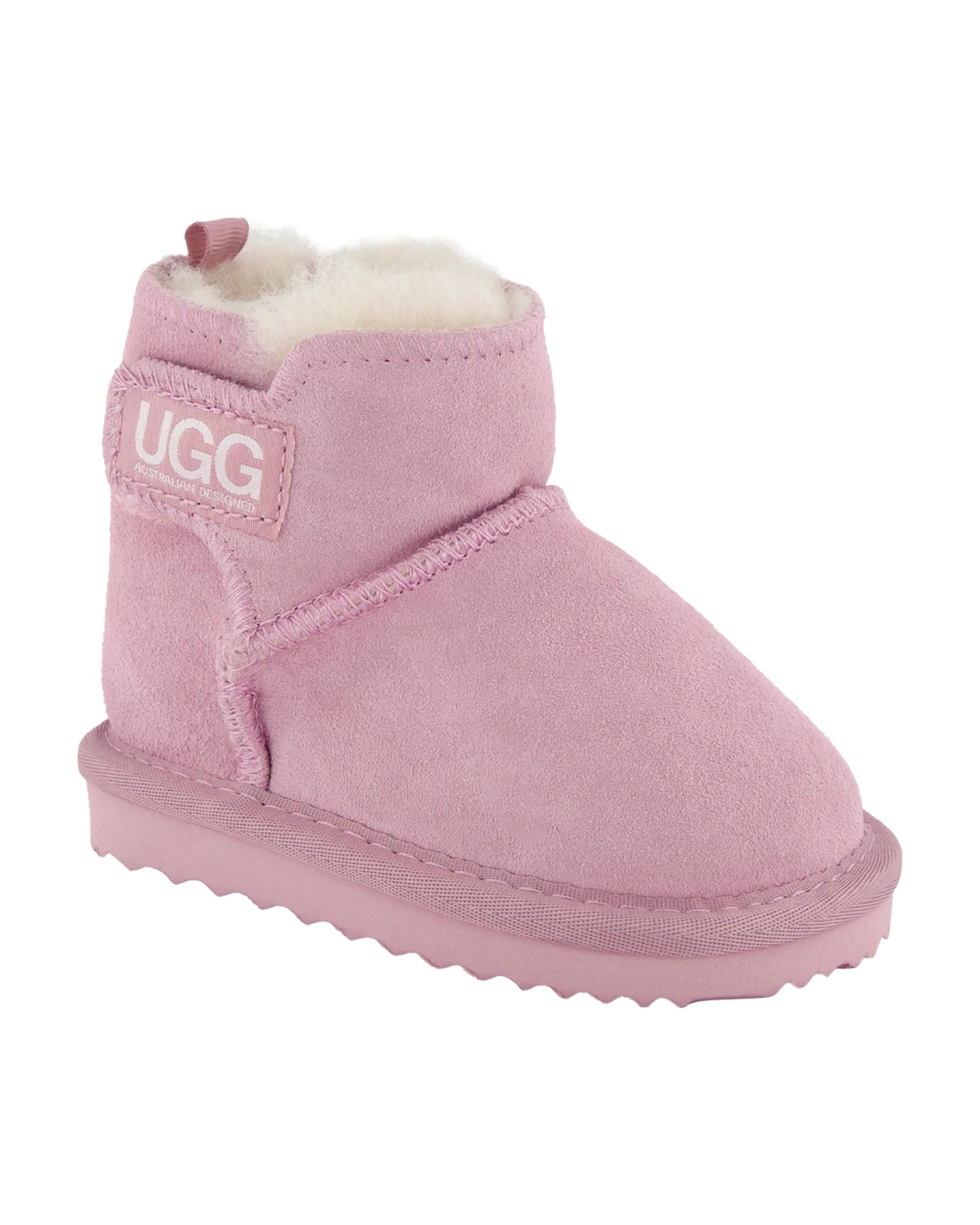 1 UGG Baby Suede Slipper Boots Pink, 1 of 5