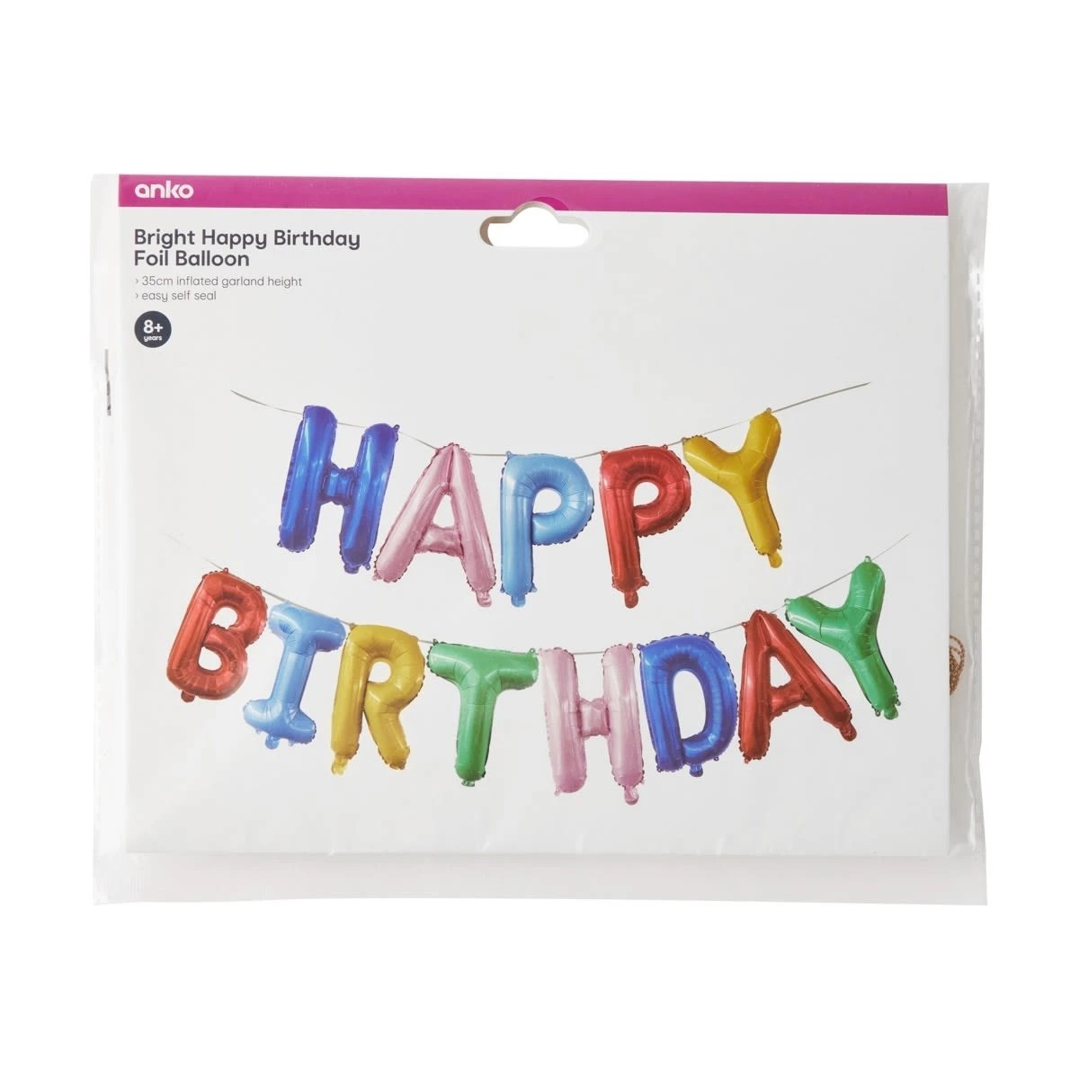 4 Bright Happy Birthday Foil Balloon, 4 of 4