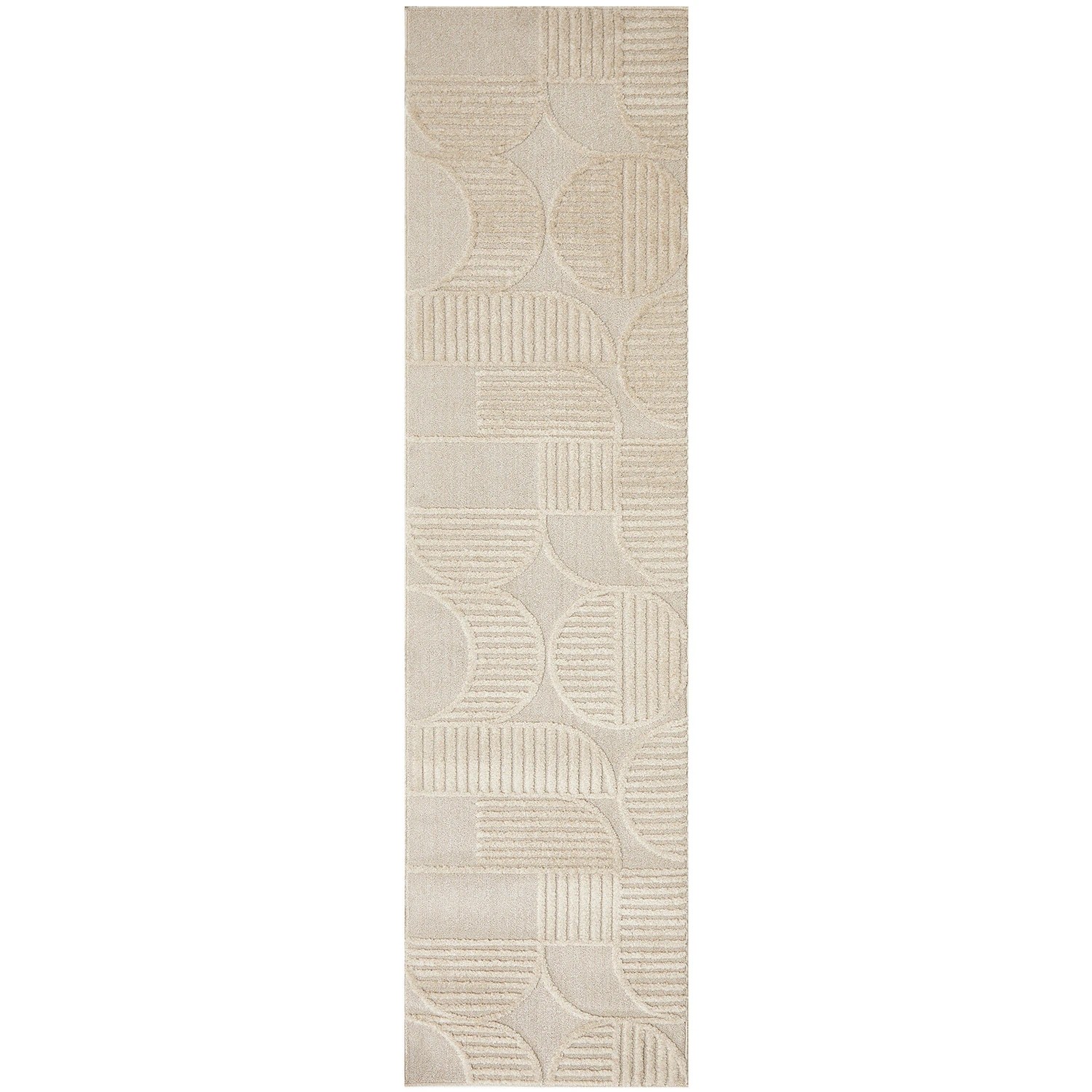 2 Common Ground Rugs Nirvana Leo 400x80cm - Large Runner Power Loomed Pet Friendly Rug - Beige, 2 of 7