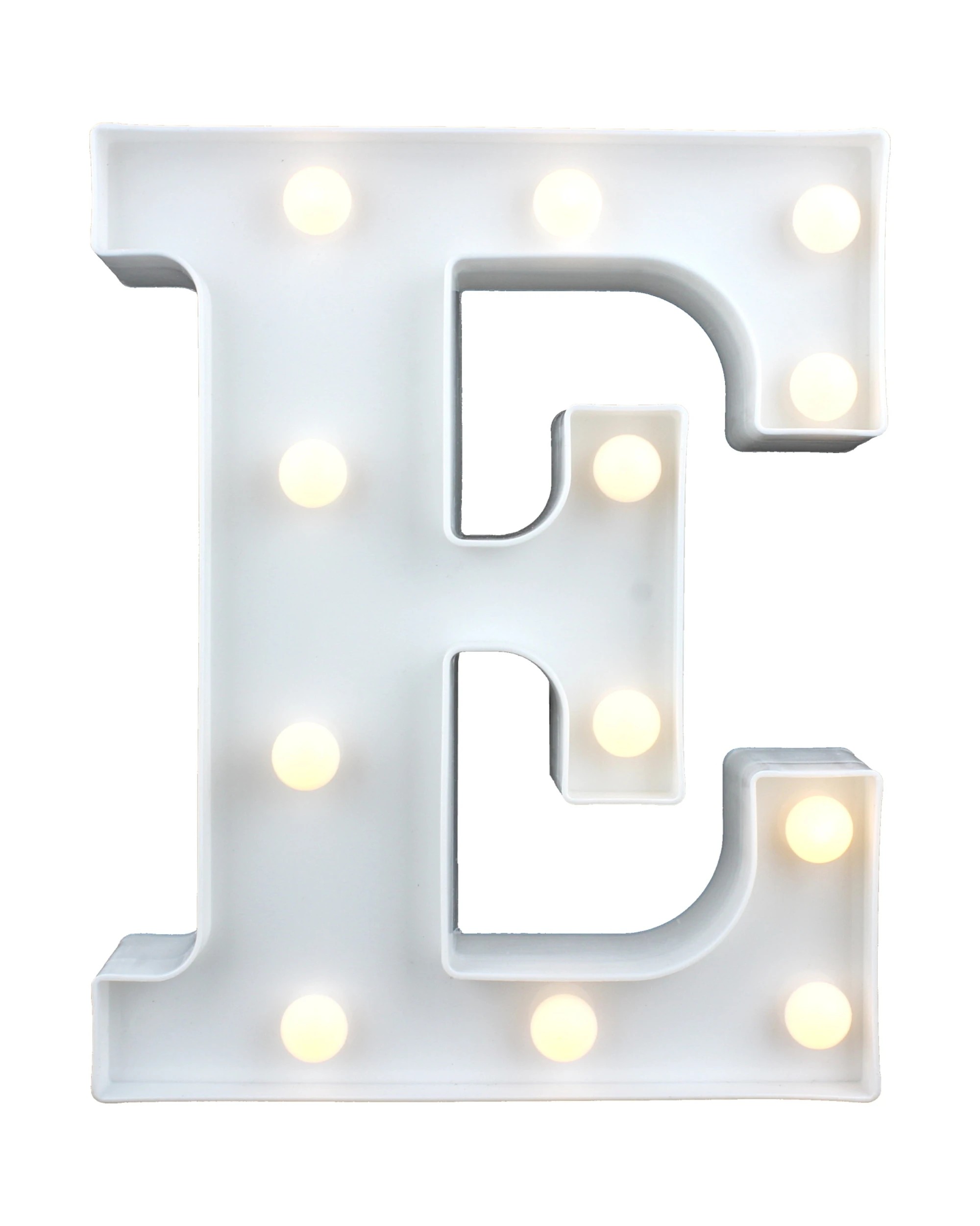 1 Partyrama LED Light Up Letter E White, 1 of 3