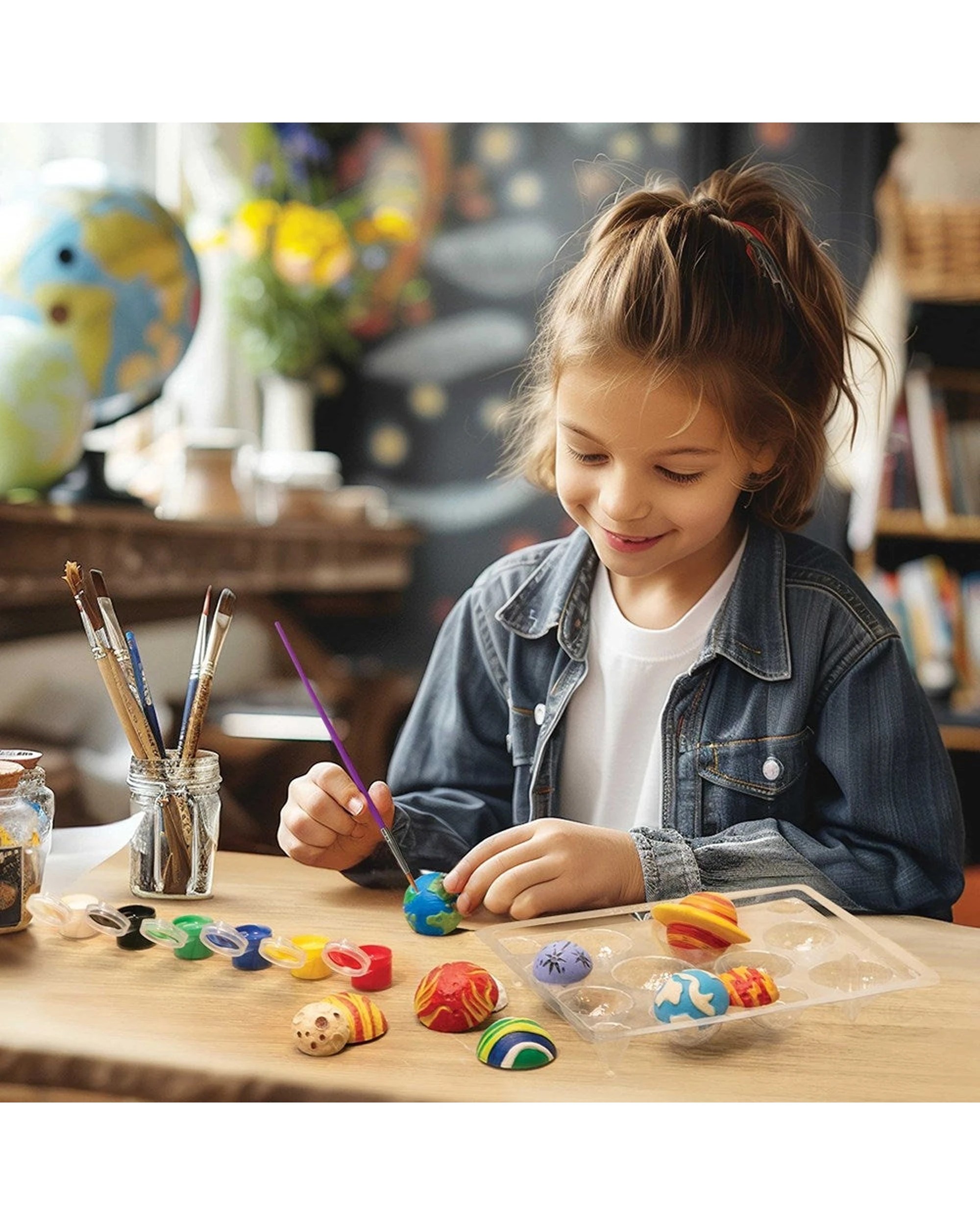 3 4M Mould & Paint Solar System Craft Kit Planet Magnets Kids Toy, 3 of 3
