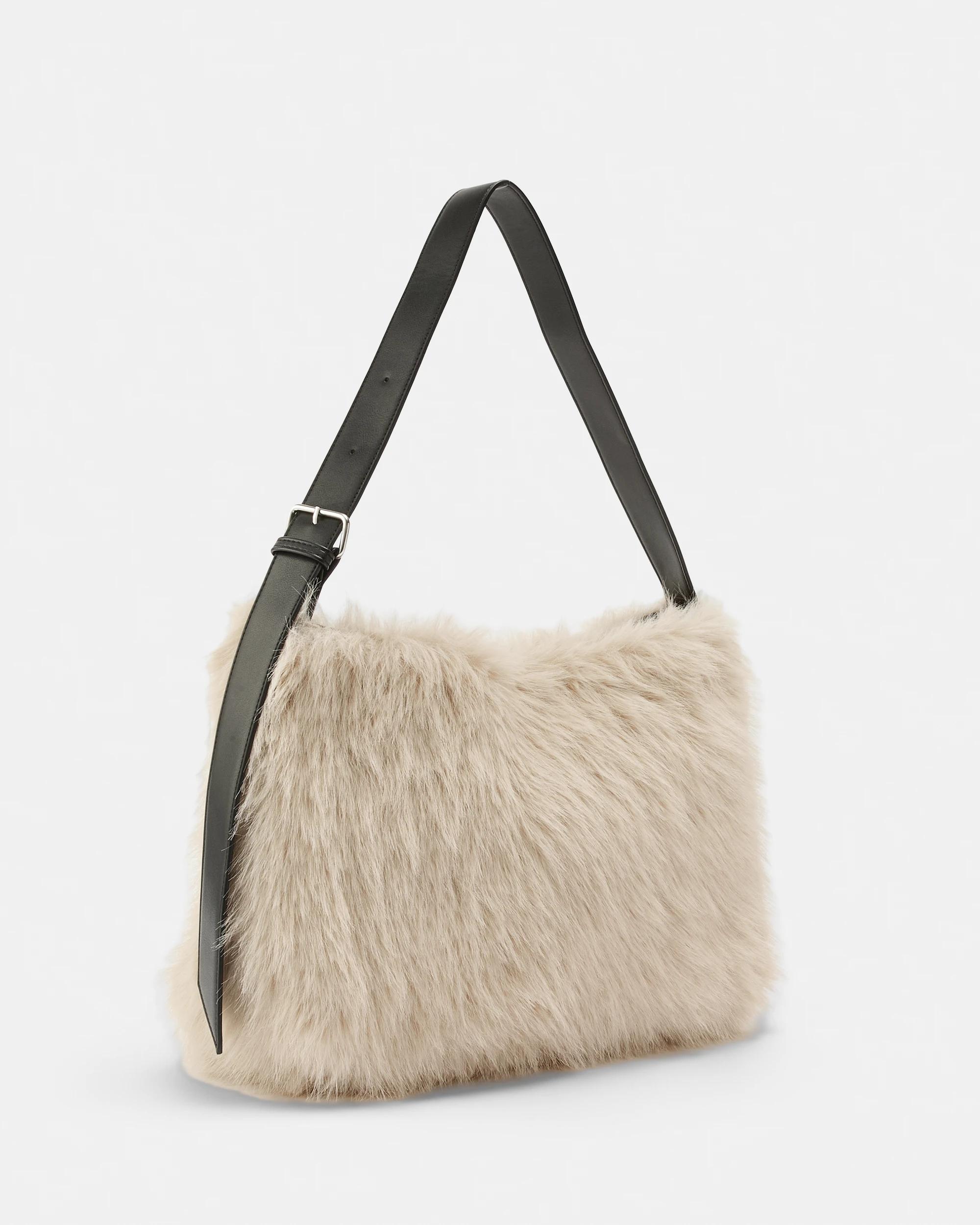 2 Faux Fur Tote Bag Cream, 2 of 7