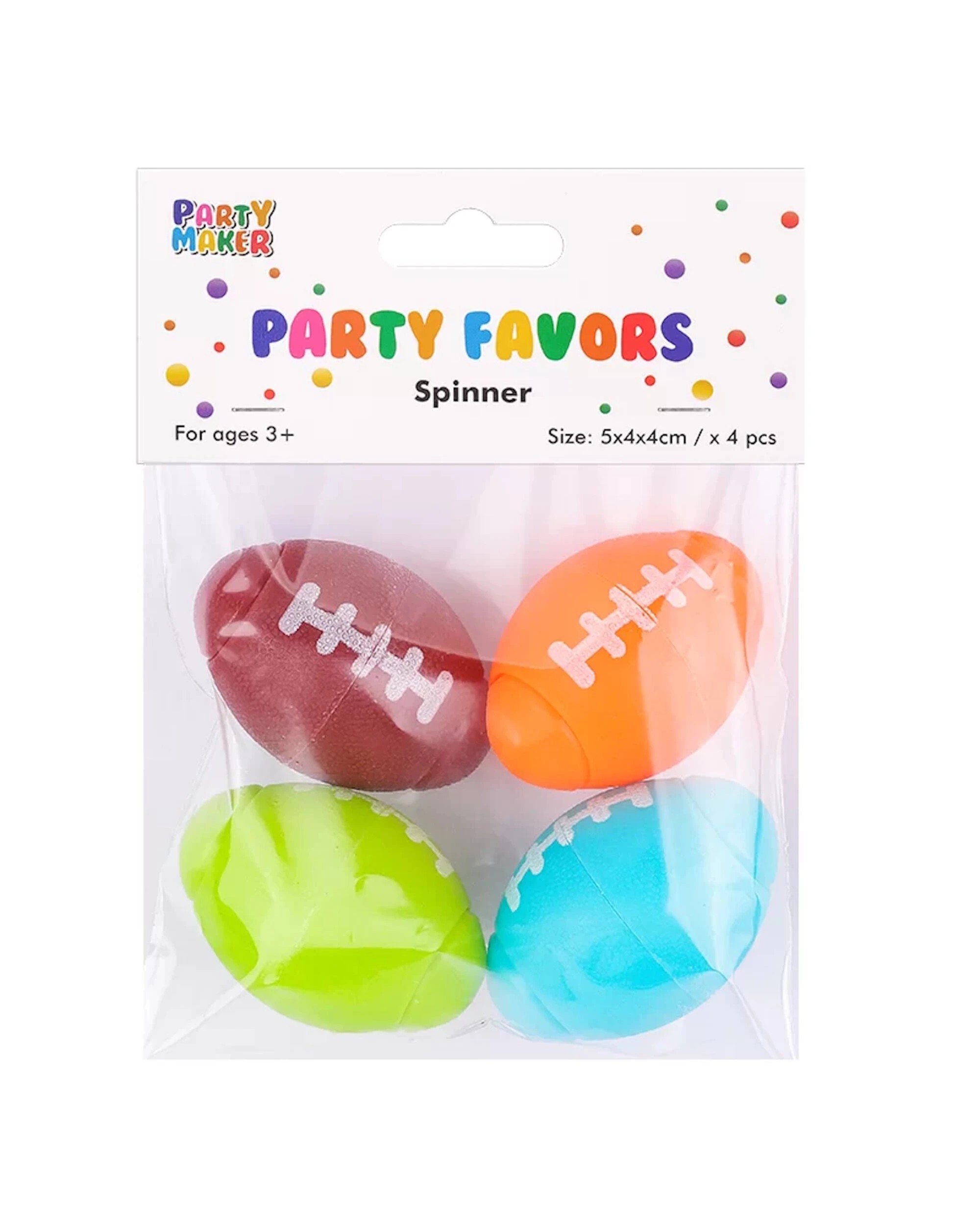 3 Assorted Football Spinners (Pack of 4), 3 of 3