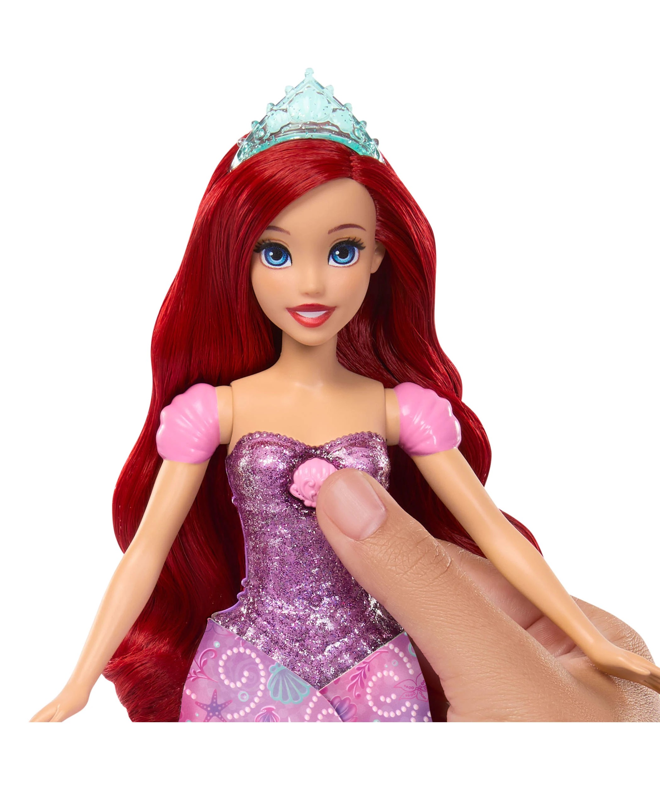 5 Disney Princess Ariel Human to Mermaid Transforming Fashion Doll with Flounder & 2 Accessories - Pink, 5 of 6