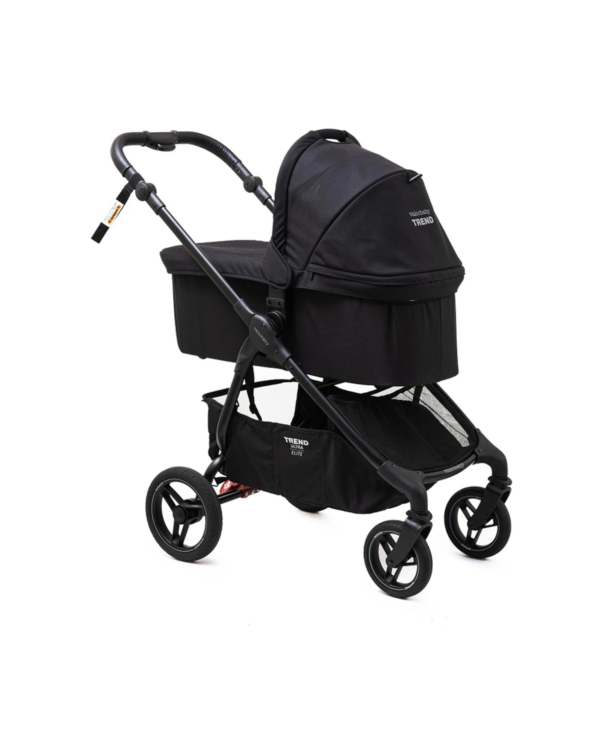 5 Valcobaby Trend 4 Ultra Pram Stroller Bassinet Adjustable Hood Security - Black, 5 of 5