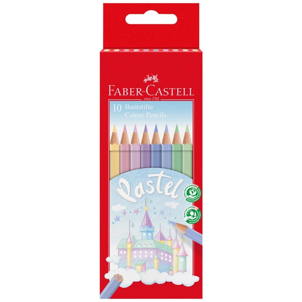 1 Faber-Castell Coloured Pencils Pastel 10 Pack, 1 of 1
