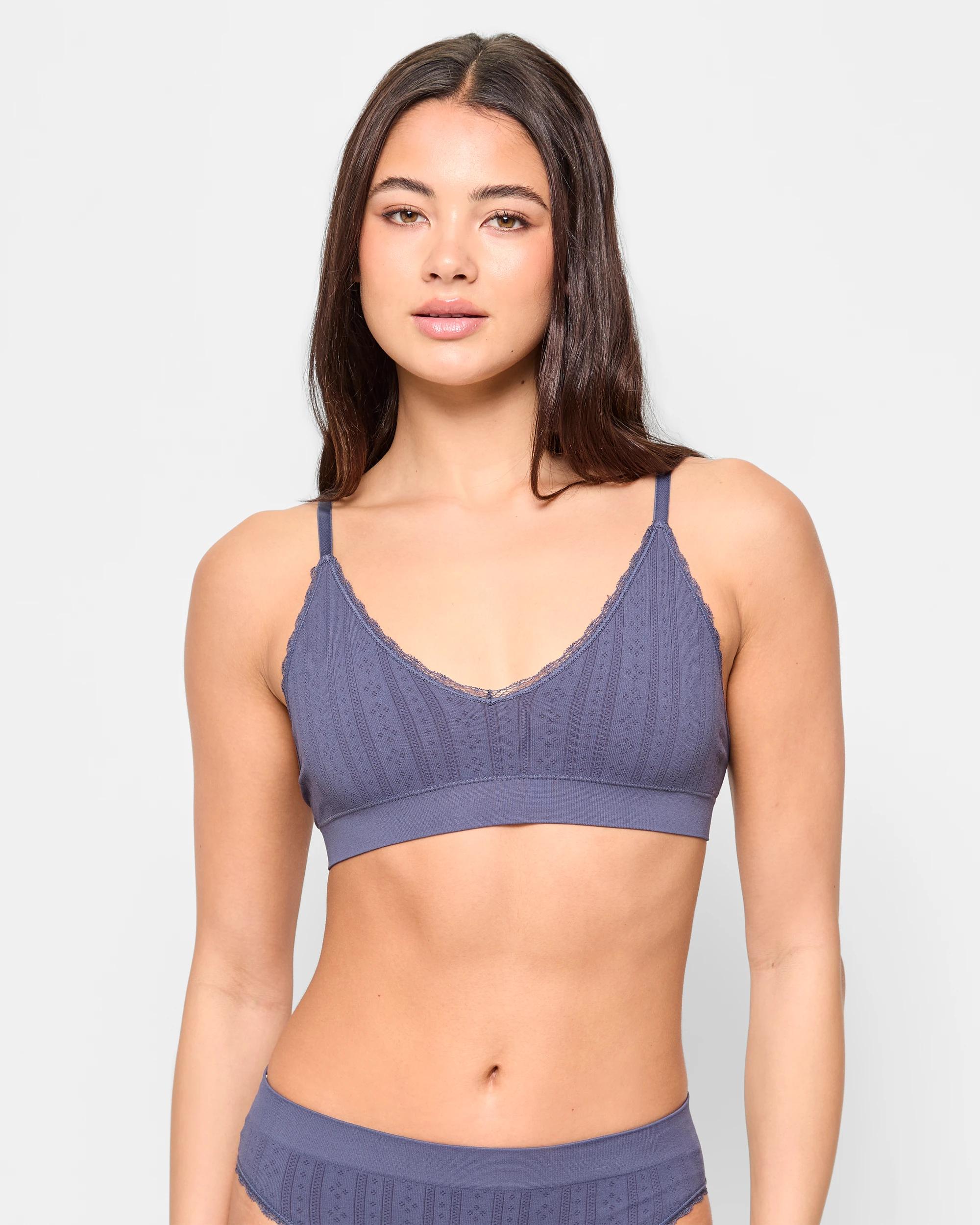 1 Pointelle Crop Top - Lily Loves WINTER BLUE, 1 of 4