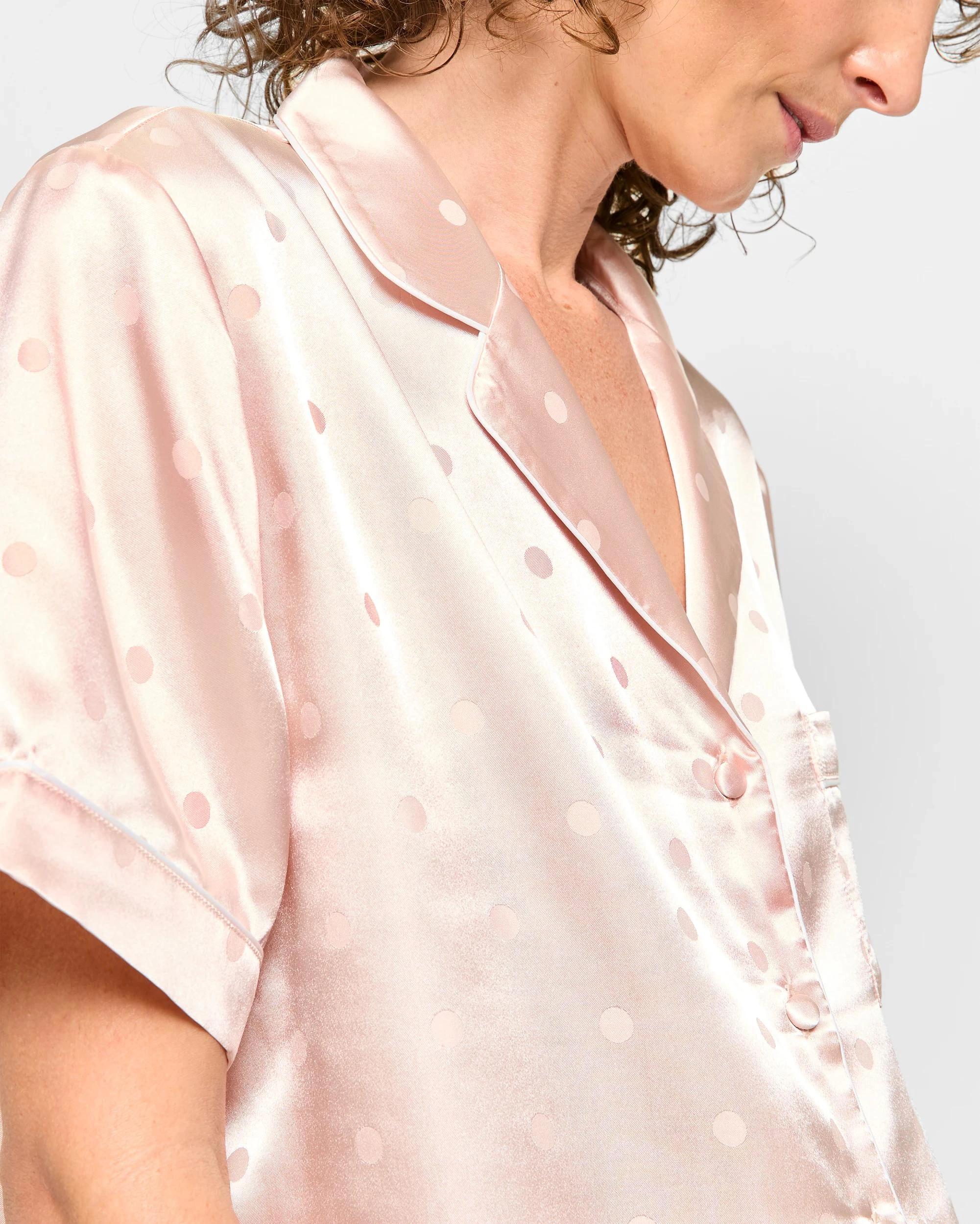 5 Target Short Satin Pyjama Set CHAMPAGNE SPOTS, 5 of 5