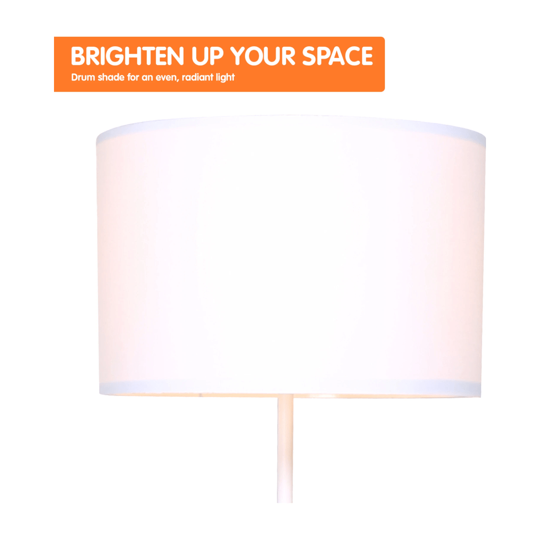 3 Sarantino Metal Tripod Floor Lamp Shade With Wooden Table Shelf, 3 of 6