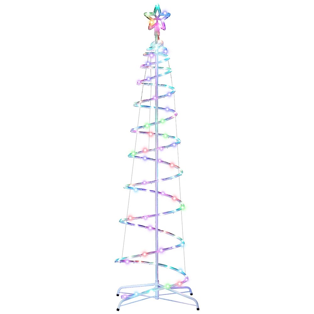1 Jingle Jollys Christmas Tree 1.8m 100 RGB LED Rope Lights Xmas Trees Decoration - Multi, 1 of 7