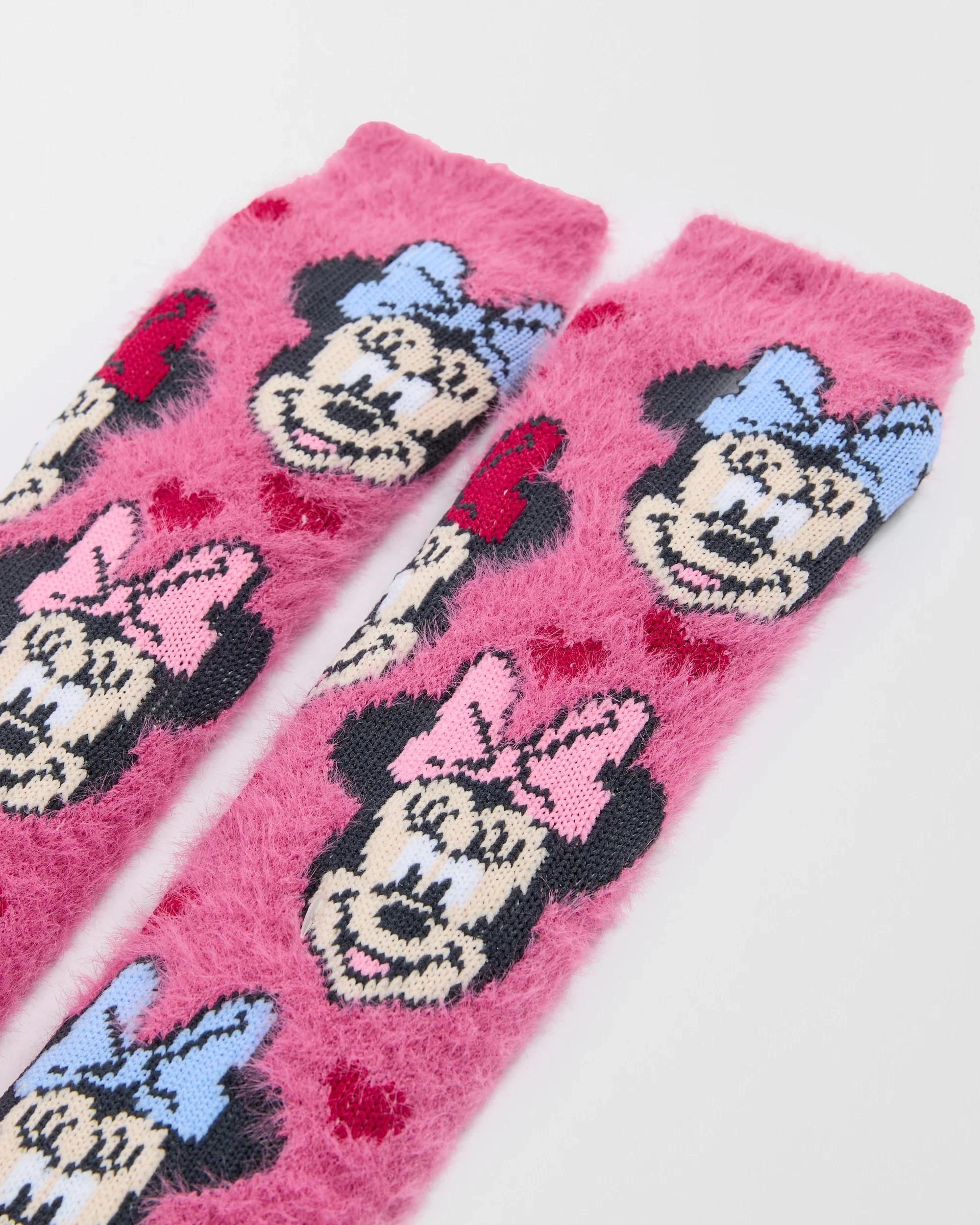 2 Disney Minnie Mouse Sherpa Lined Home Socks MINNIE, 2 of 4