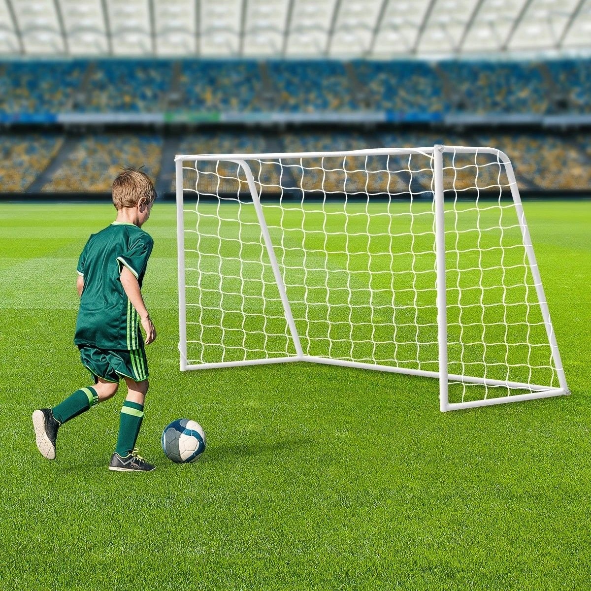 4 Ausway 180CM Metal Soccer Goal Portable Football Net Frame, 4 of 5