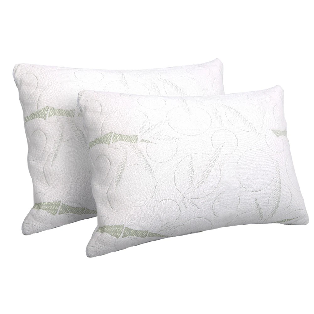 1 Giselle Bedding Memory Foam Pillow Bamboo Twin Pack - White, 1 of 7