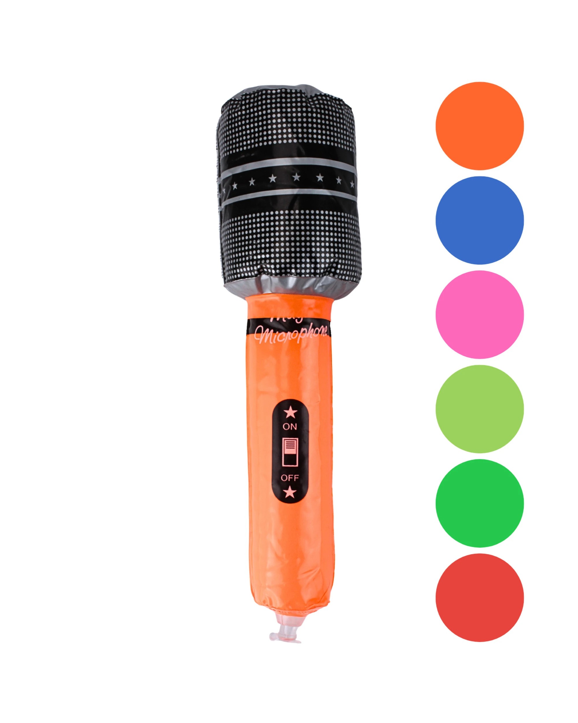 1 Party Maker Inflatable Coloured Microphone Assorted, 1 of 4