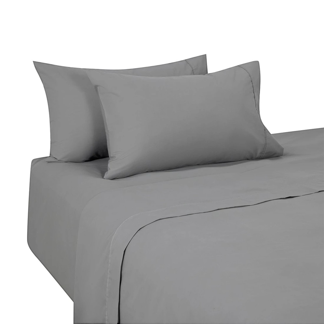5 250 Thread Count Cotton Rich Sheet Set - Queen Bed, Grey, 5 of 7