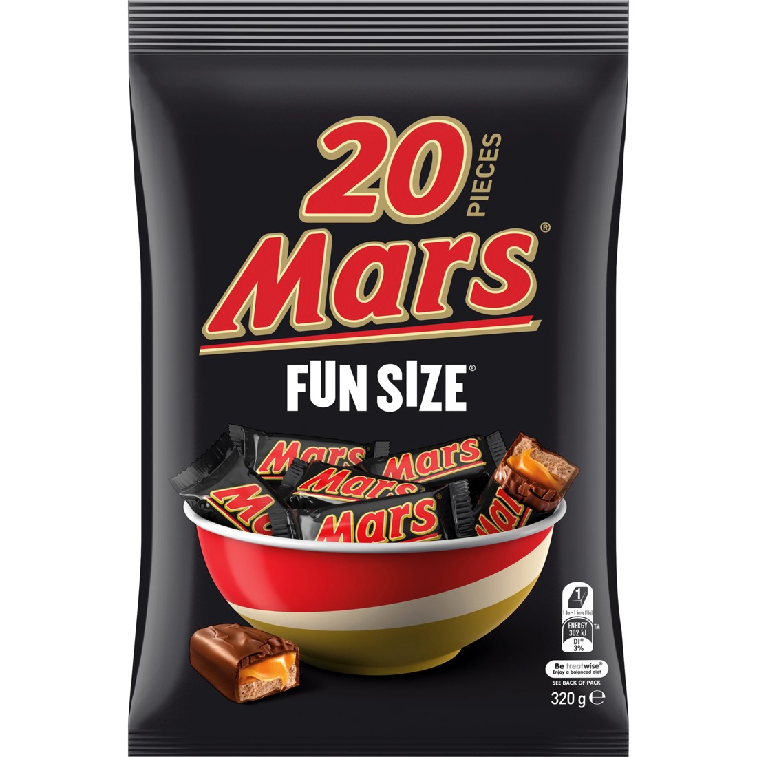 1 Mars 20 Piece Chocolate Fun Size Snack and Share Pack 320g, 1 of 5