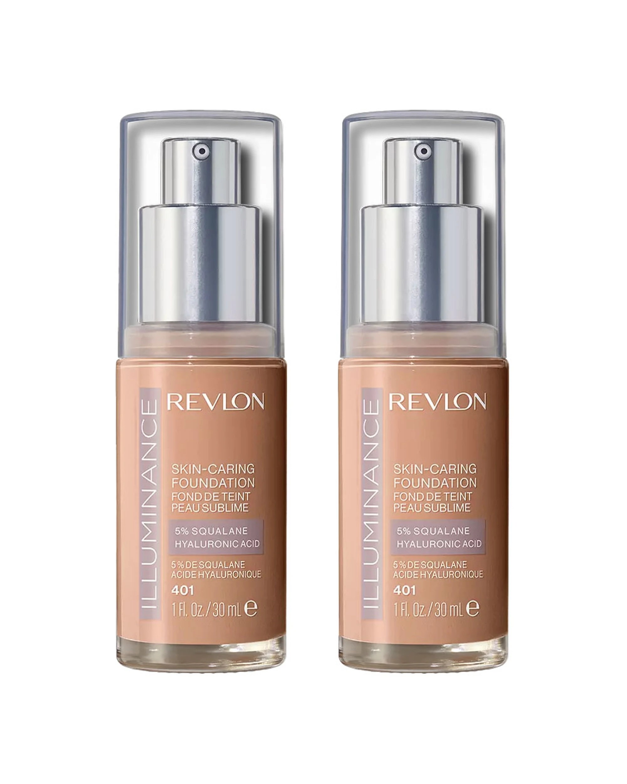 1 Revlon Illuminance Skin-caring Foundation 30ml 401 Light Coffee - 2 Pack, 1 of 1