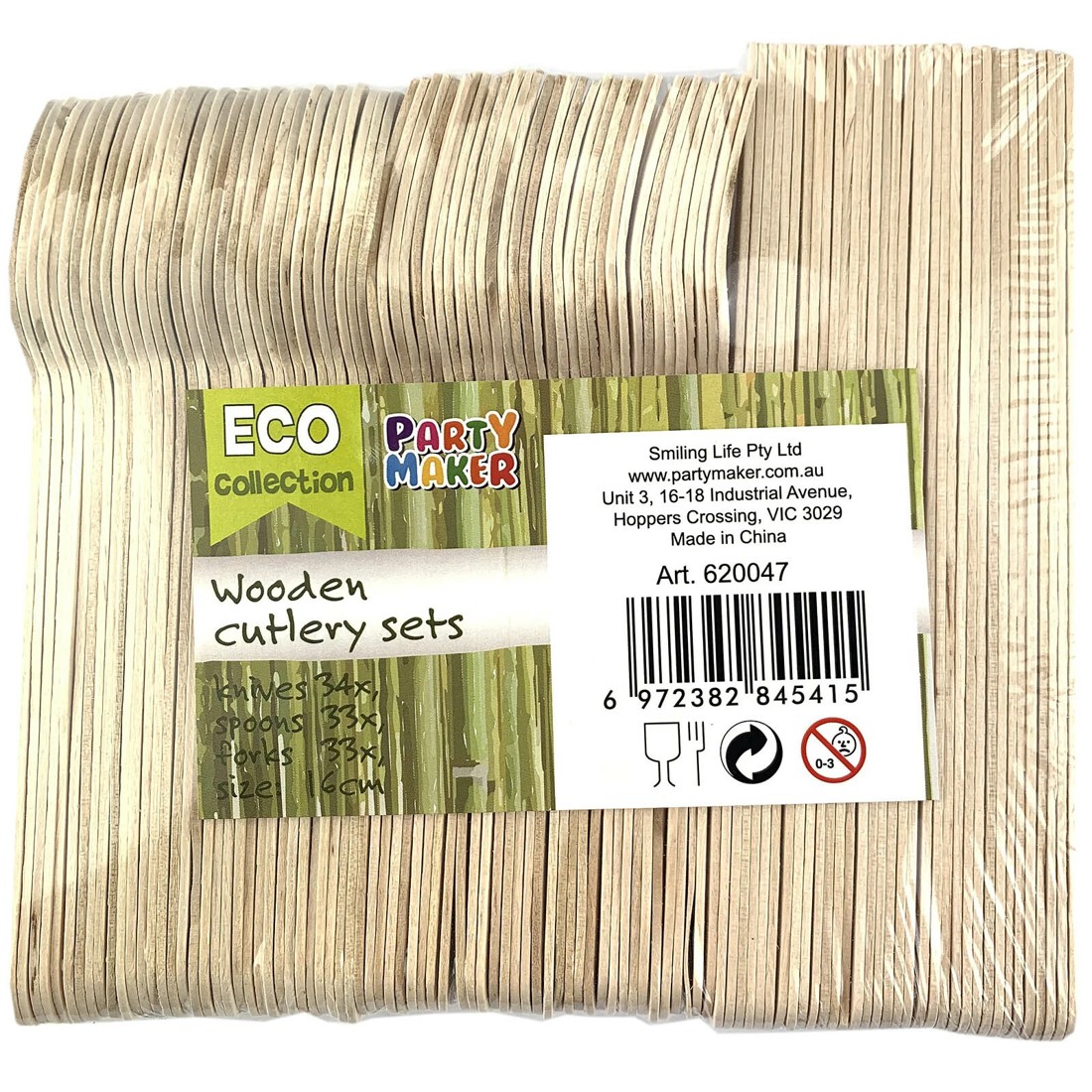 2 Party Maker Wooden Cutlery Set (Bulk pack of 100), 2 of 2