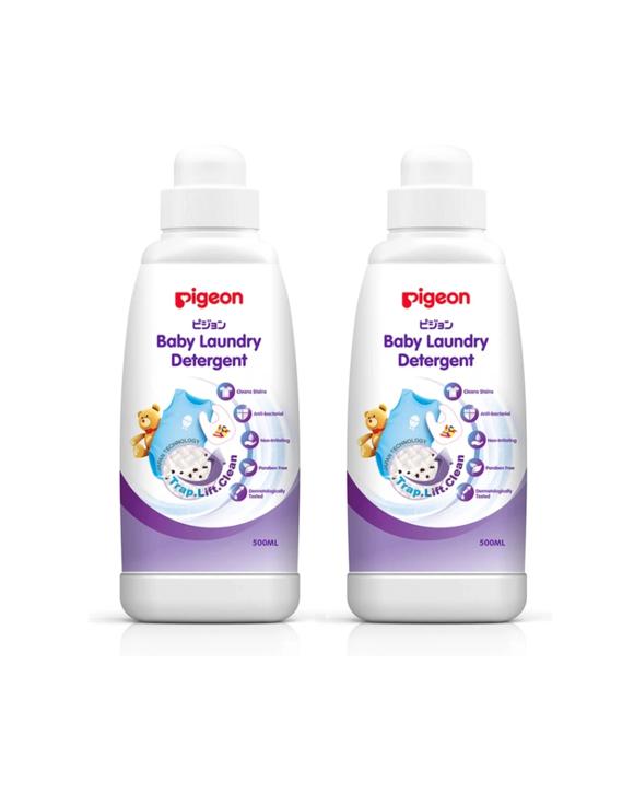 Pigeon 2PK Baby Laundry Detergent Concentrated Gentle Formula 500ml - Assorted