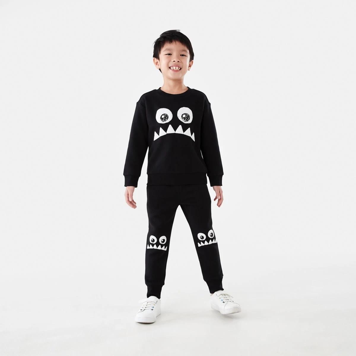 5 Print Crew Neck Sweatshirt Blk Monst, 5 of 8
