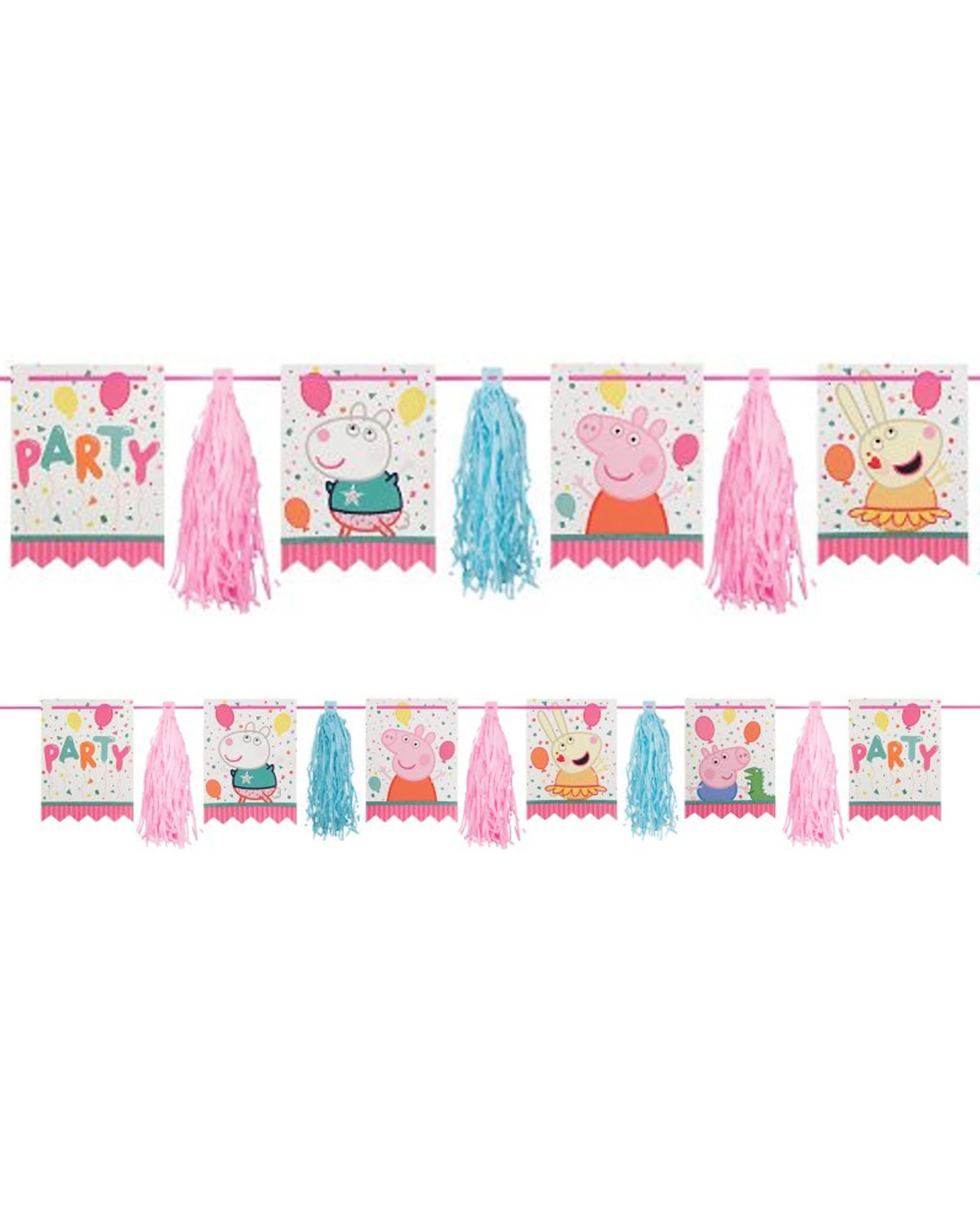 1 Peppa Pig Peppa Pig Confetti Tassel Garland Banner 3m, 1 of 1