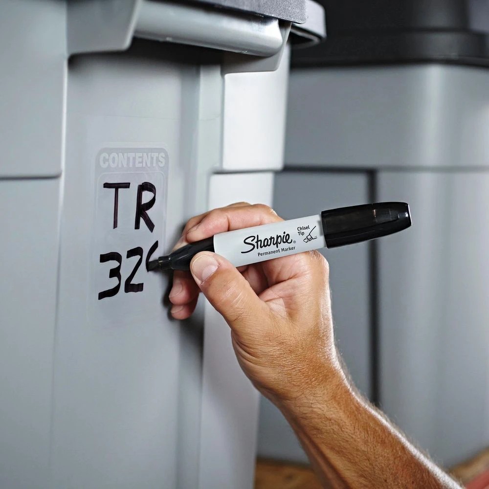 5 Sharpie Super Chisel Permanent Marker Black, 5 of 7