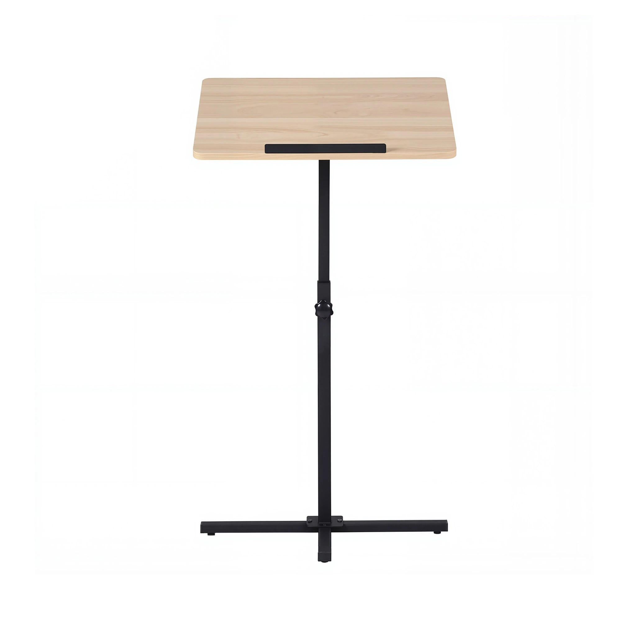 4 Artiss Floor Podium Stand 78-127CM Height Adjustable Portable Laptop Desk - Natural, 4 of 10