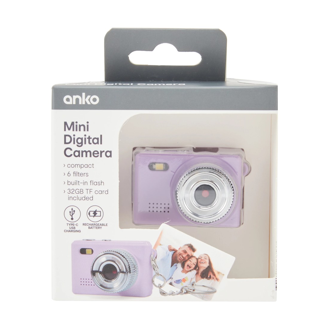5 Mini Digital Camera - Lilac, 5 of 6