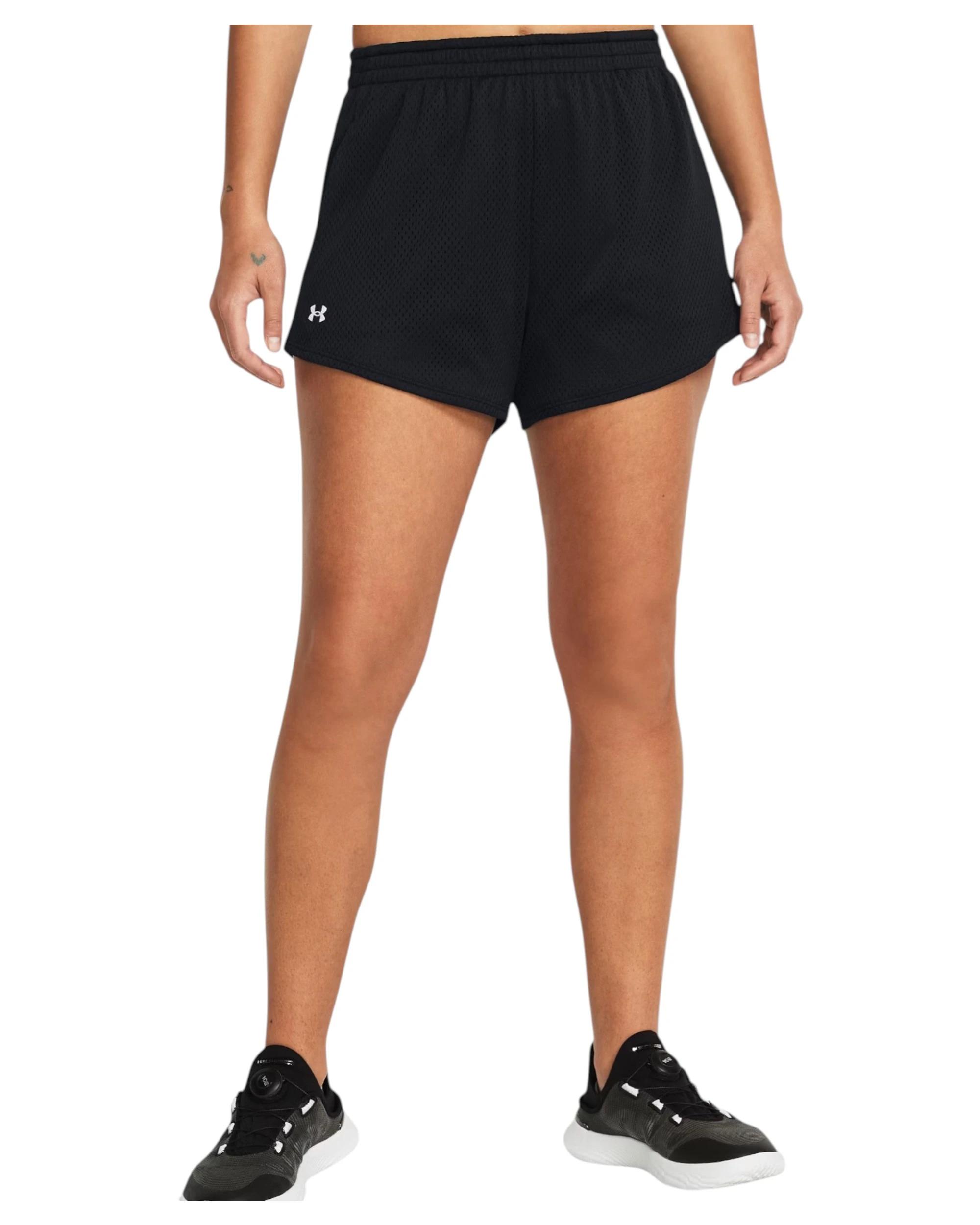 6 Under Armour Women Tech Mesh 3 Inch Black Athletic Shorts BLACK, 6 of 6