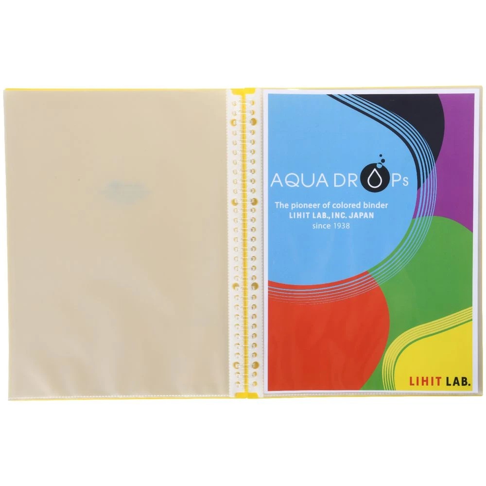 4 Aqua Drops Refillable Display Book A4 20 Pockets Vivid Yellow, 4 of 4